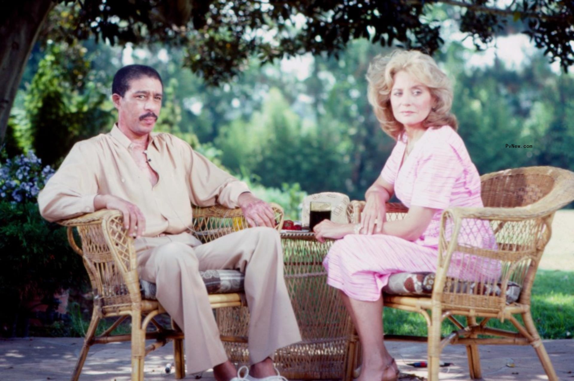 Barbara Walters and Richard Pryor.