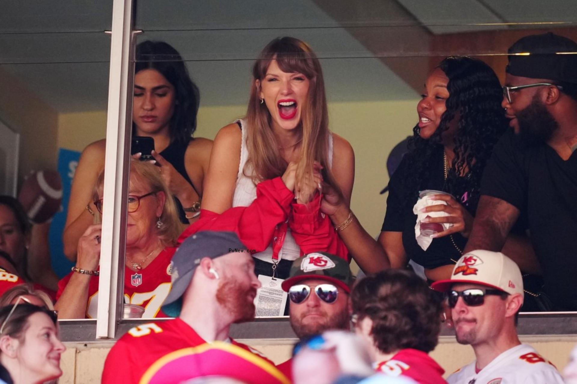 Taylor Swift at Arrowhead Stadium.