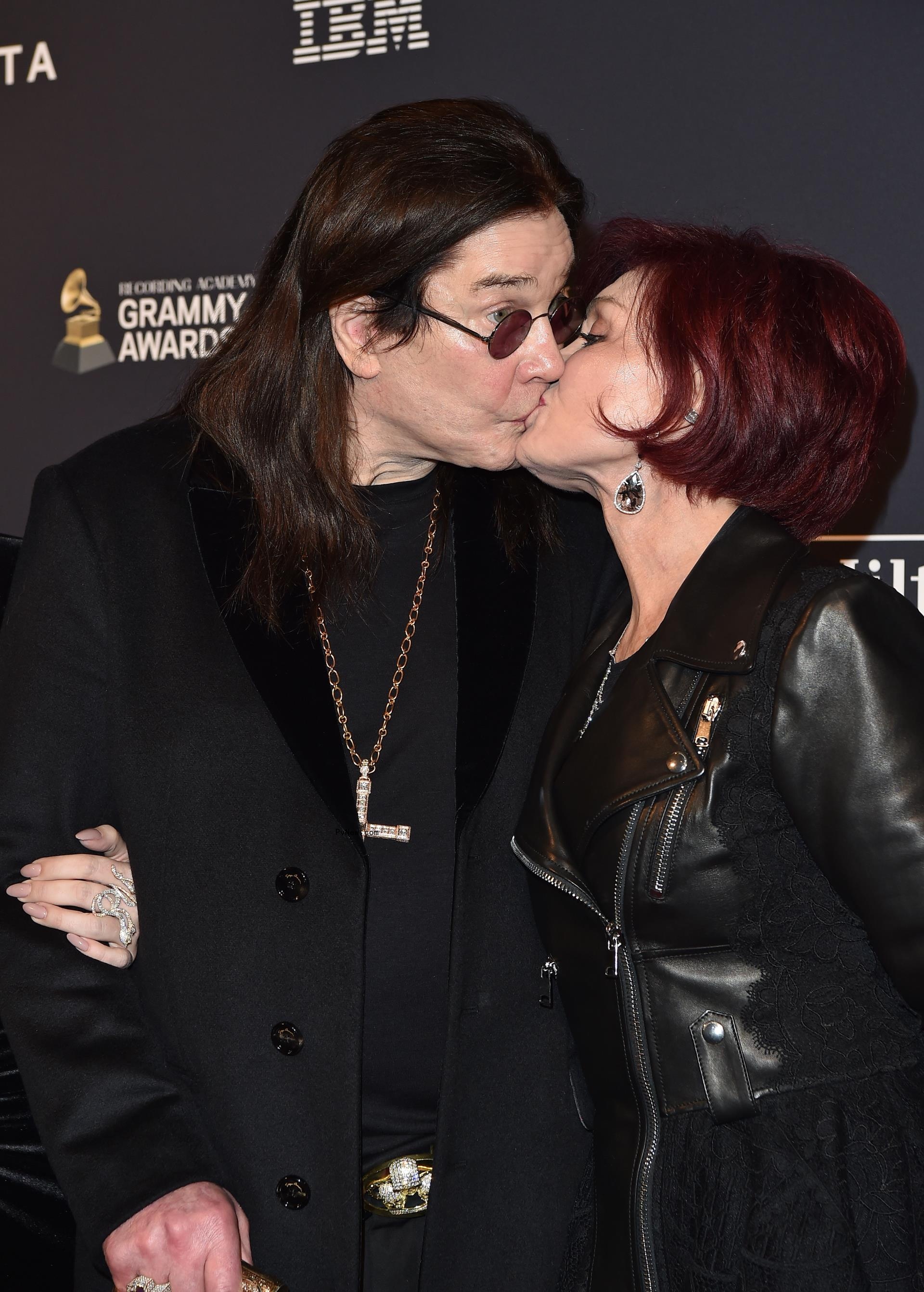 Sharon Osbourne and Ozzy Osbourne at 2020 Pre Grammy Gala
