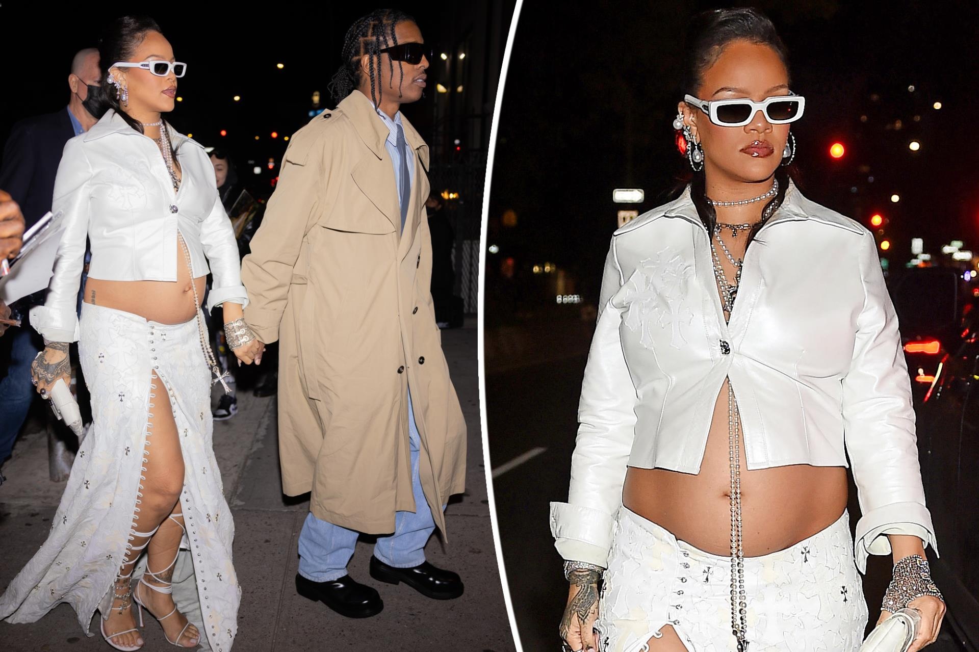 Pregnant Rihanna rolls up to Dua Lipa’s Met Gala afterparty at 4 a.m.