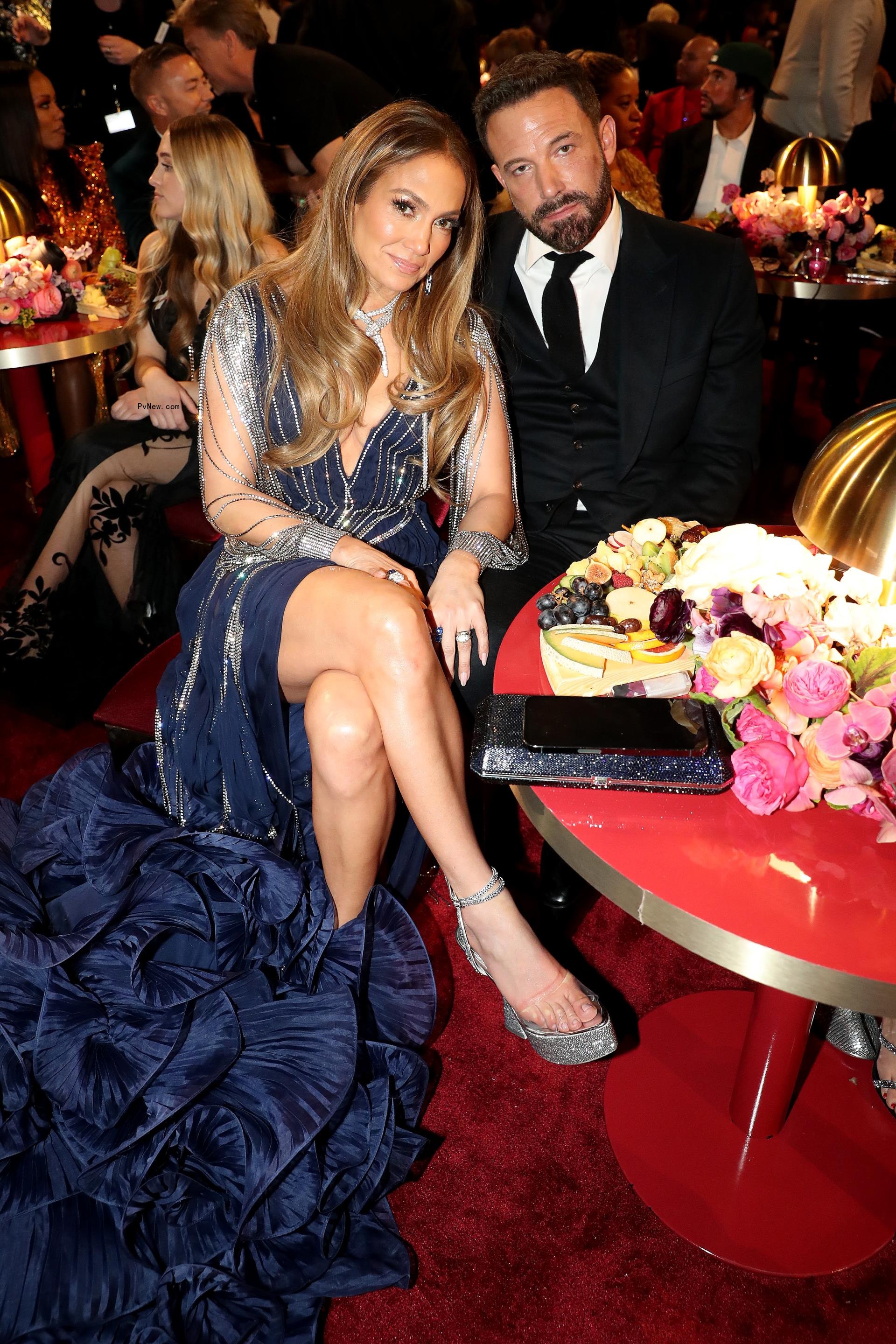 Jennifer Lopez and Ben Affleck at the Grammys 2023.