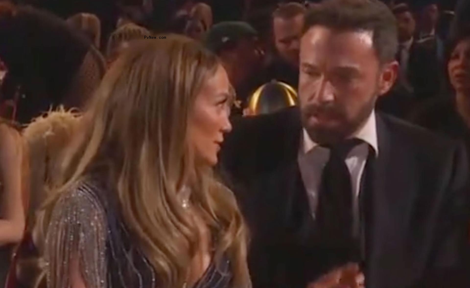 Jennifer Lopez and Ben Affleck at the Grammys 2023.