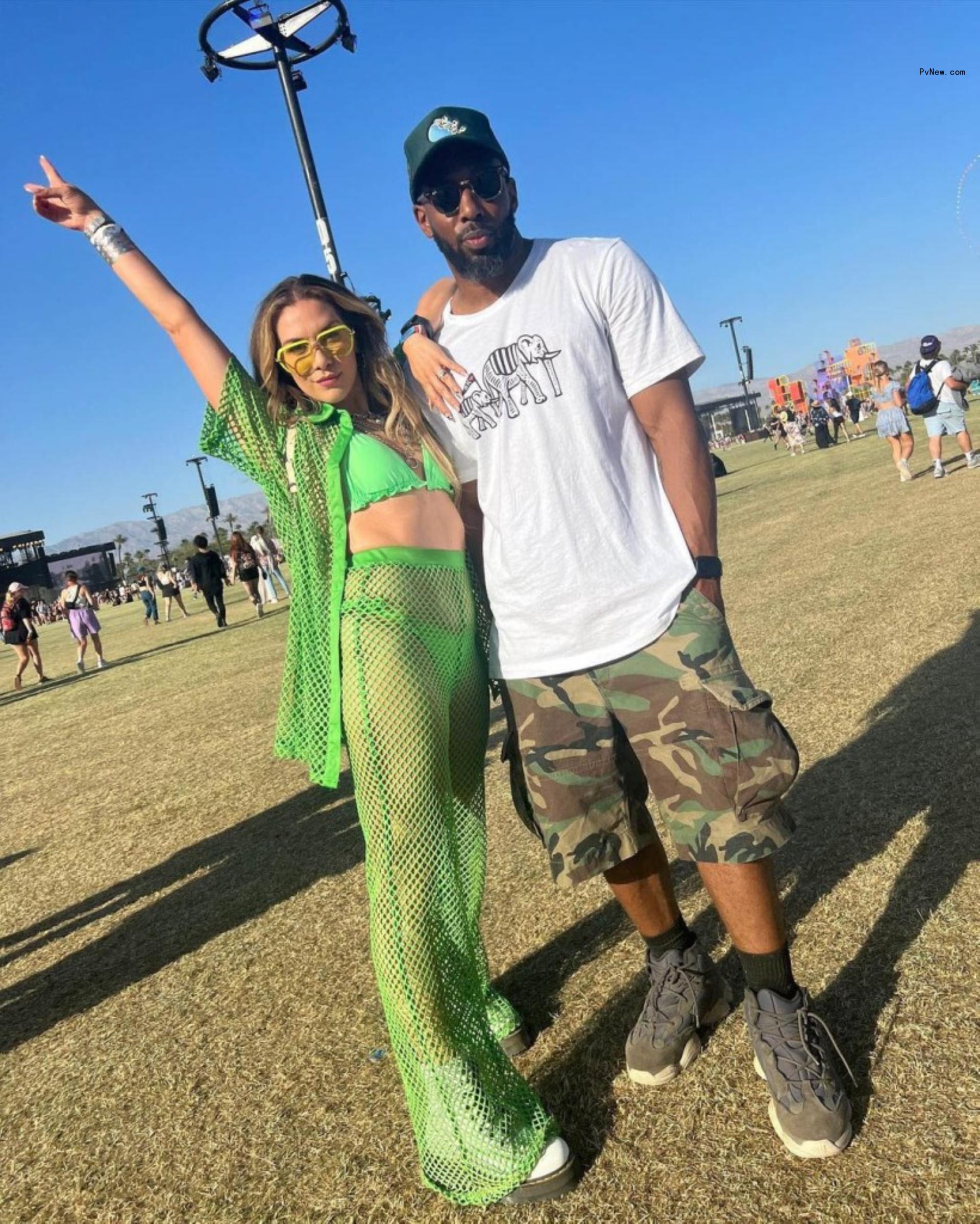 Allison Holker and Stephen 'tWitch' Boss at a music festival. 