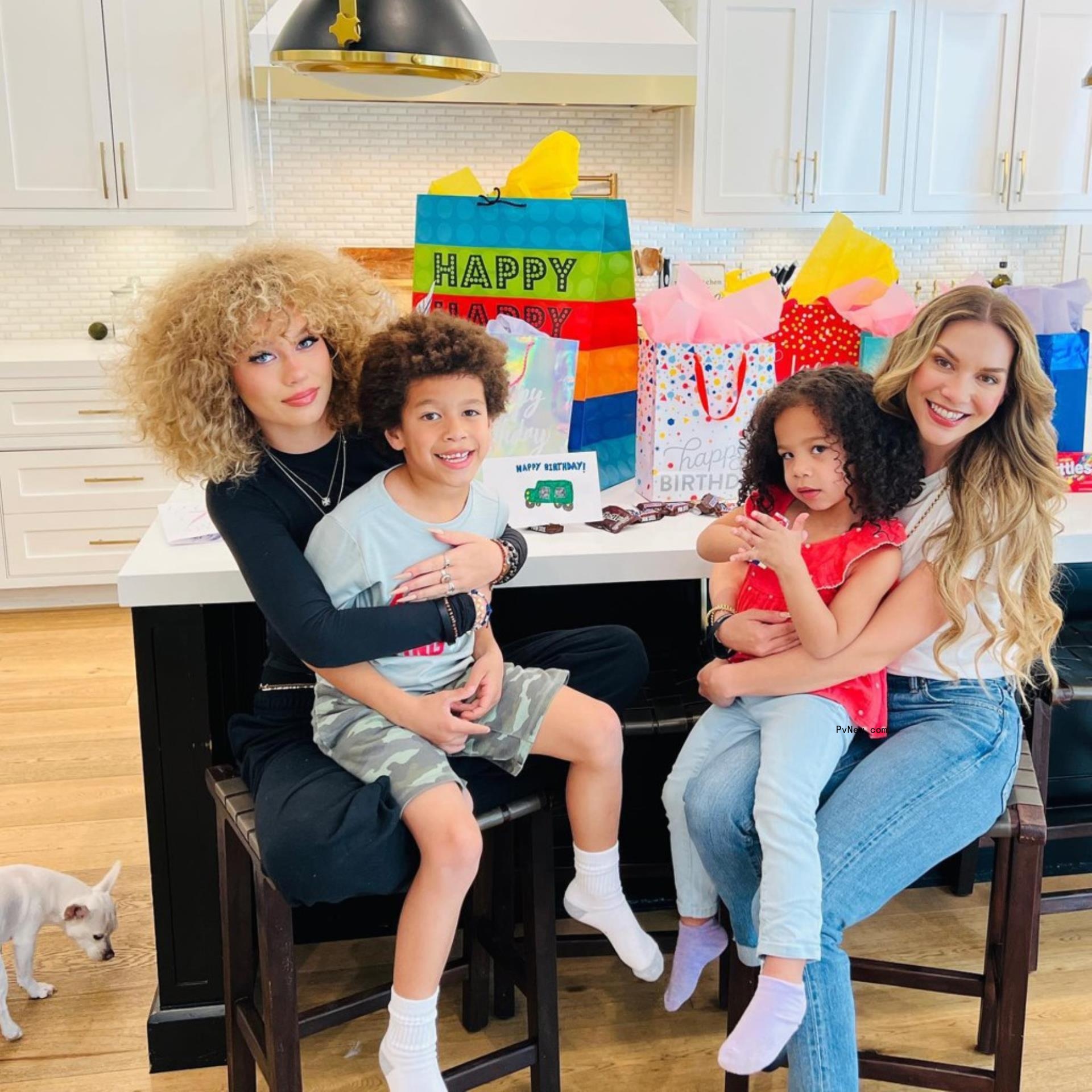 Allison Holker and her three kids. 