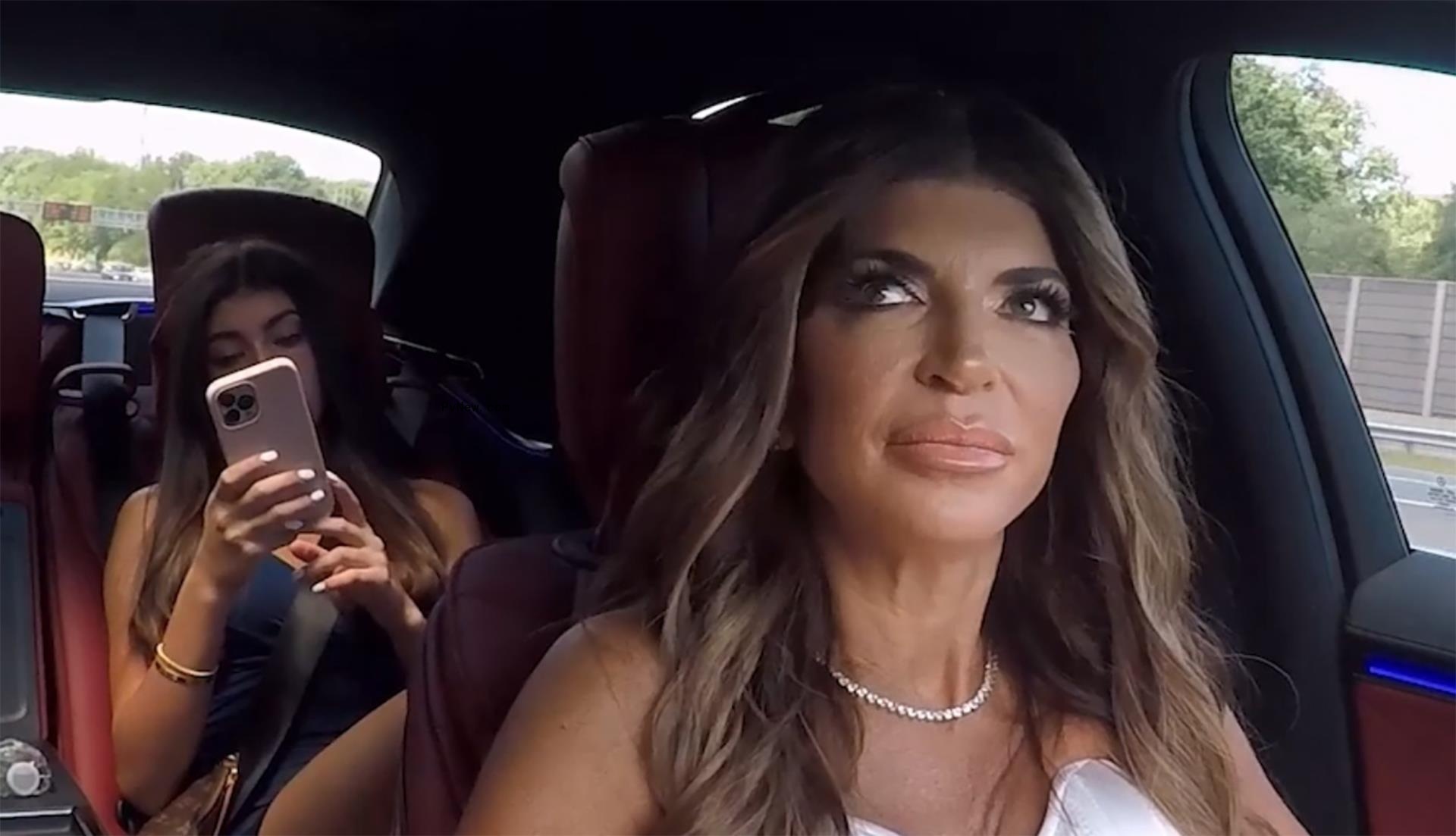 Teresa Giudice talking on