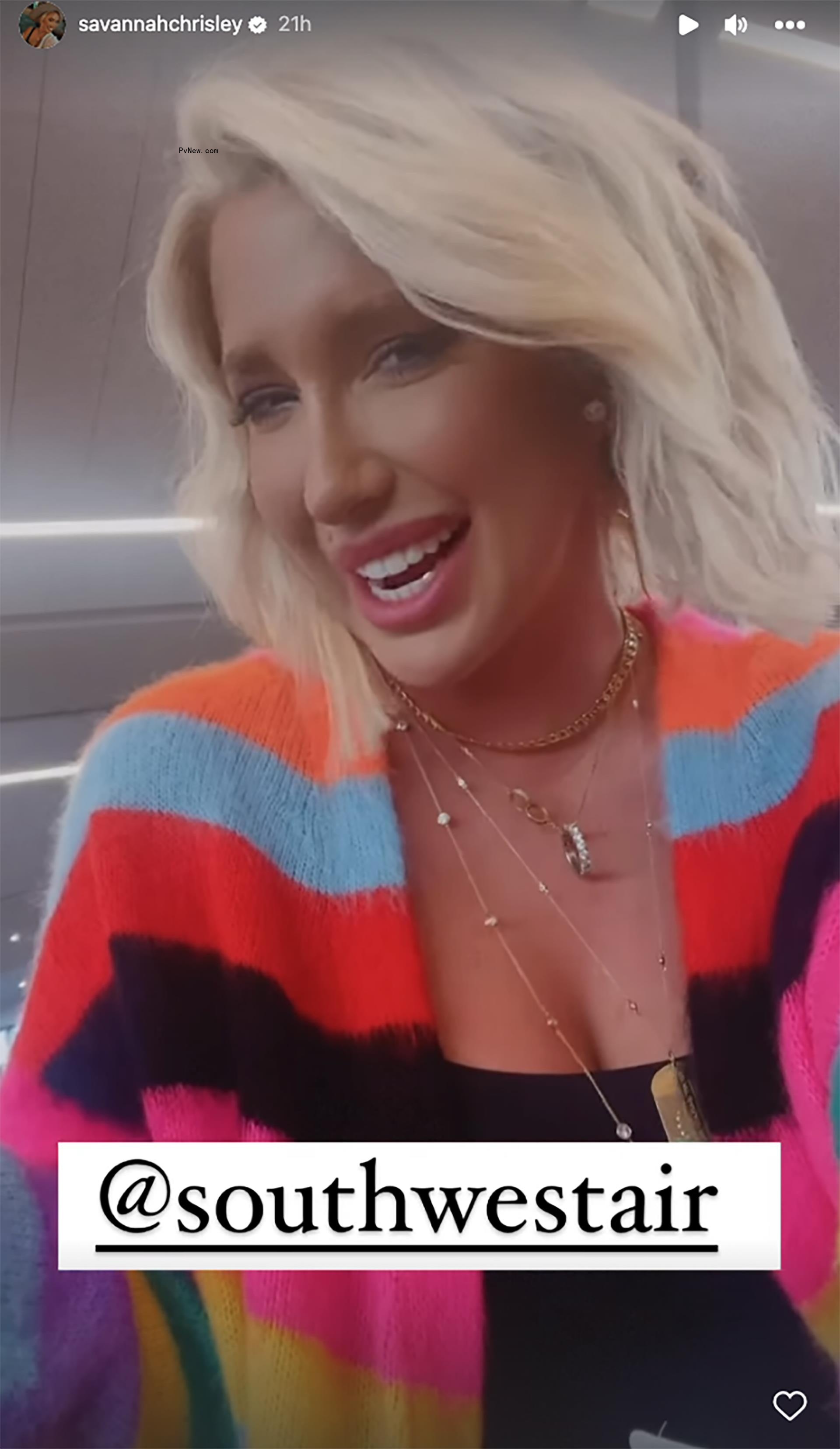 A still from Savannah Chrisley's Instagram video.