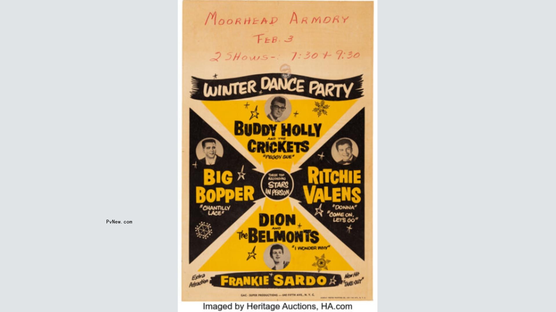 Rarest Known Buddy Holly Poster, From ‘the Day the Music Died,’ Sells for Nearly $450,000