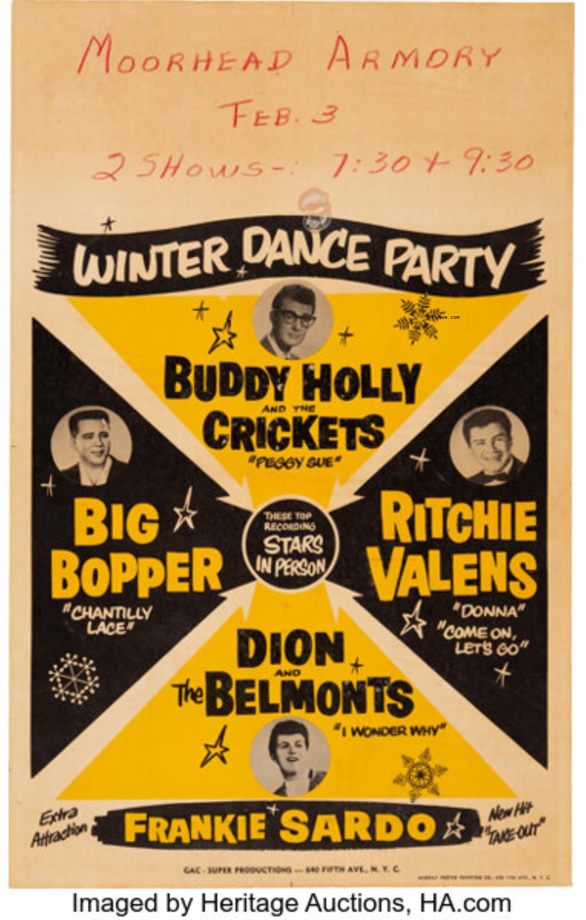 Rarest Known Buddy Holly Poster, From ‘the Day the Music Died,’ Sells for Nearly $450,000