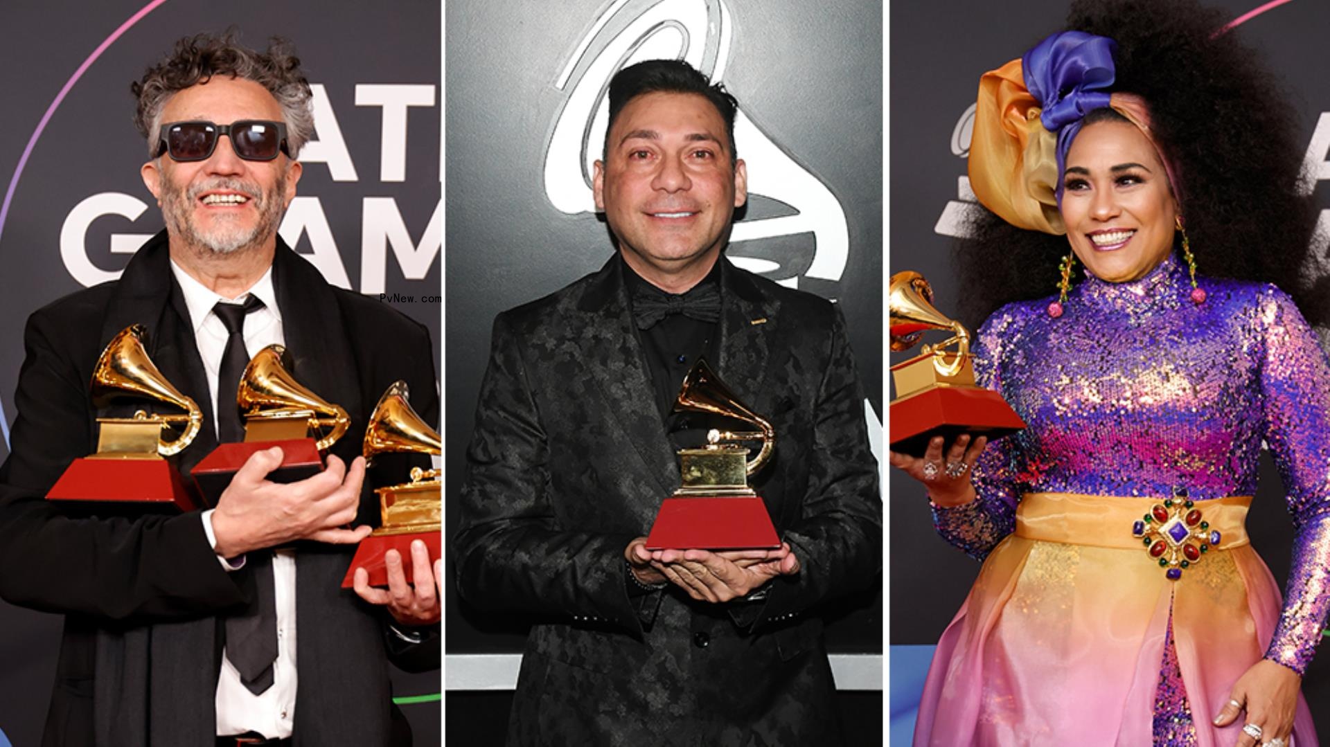 Latin Grammy Winners Pose With Their Gold