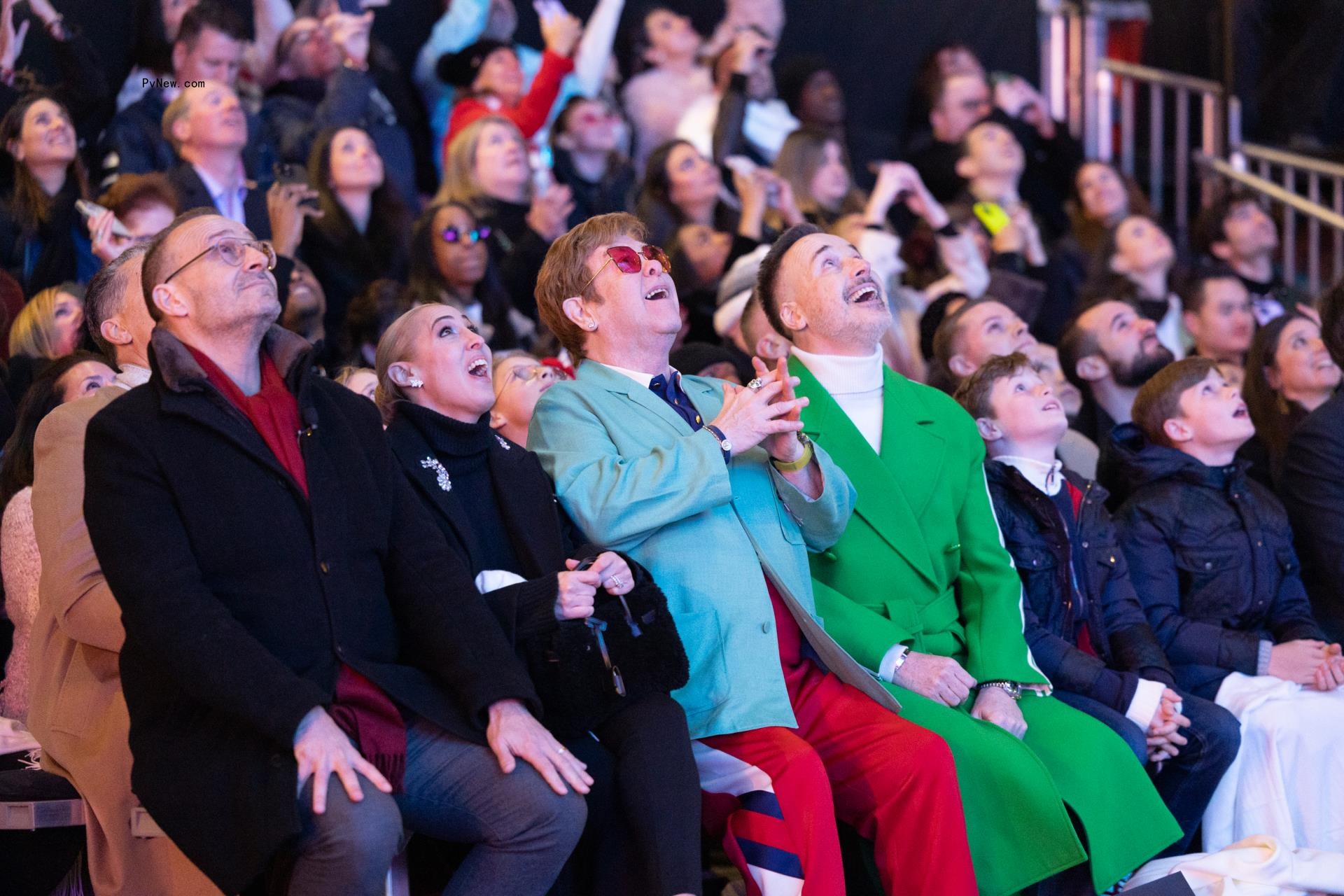 Elton John Gives Surprise Performance at Saks Holiday Window Unveiling