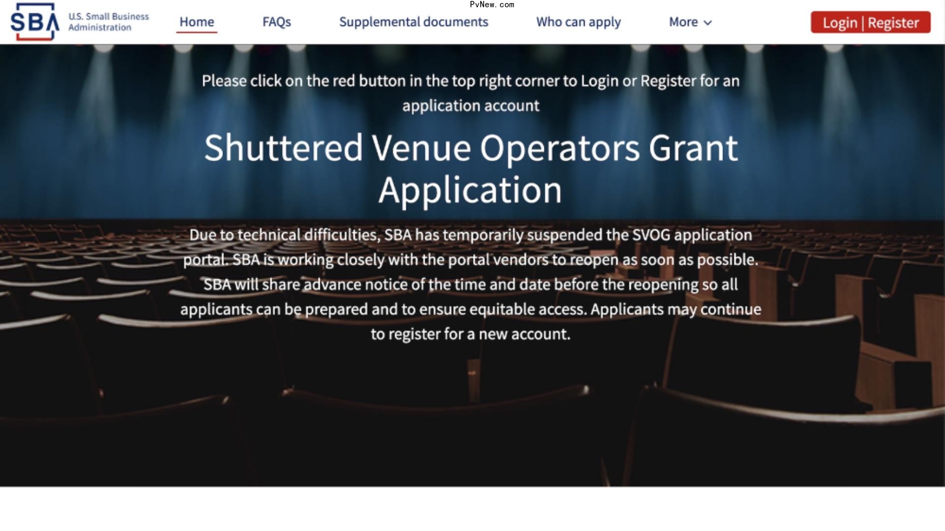 SBA Is ‘Aiming’ to Fix Broken ‘Save Our Stages’ Aid Website by End of Week
