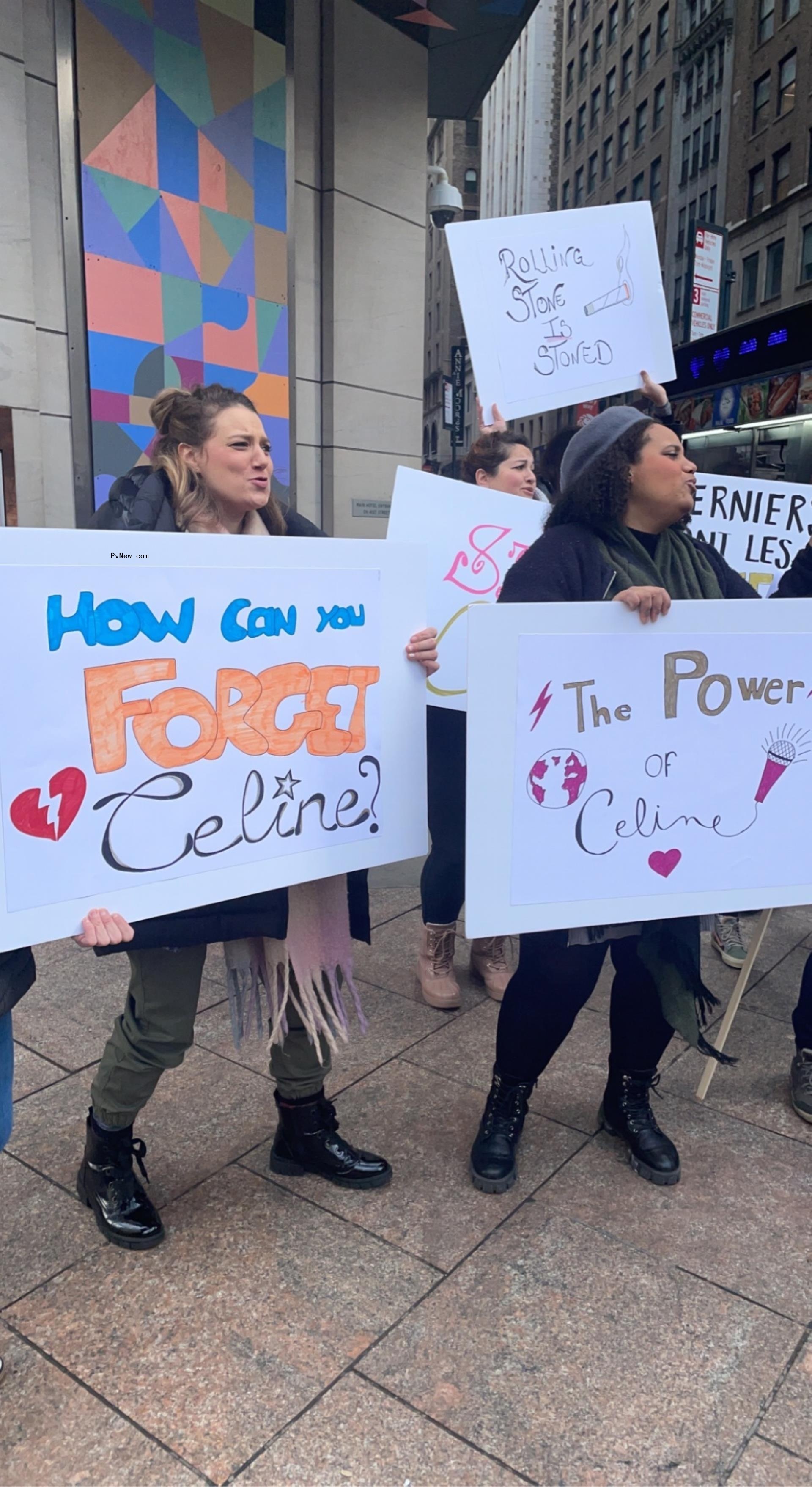 Celine Dion Fans Protest Outside of Rolling Stone’s Office After Her Snub From Greatest Singers List