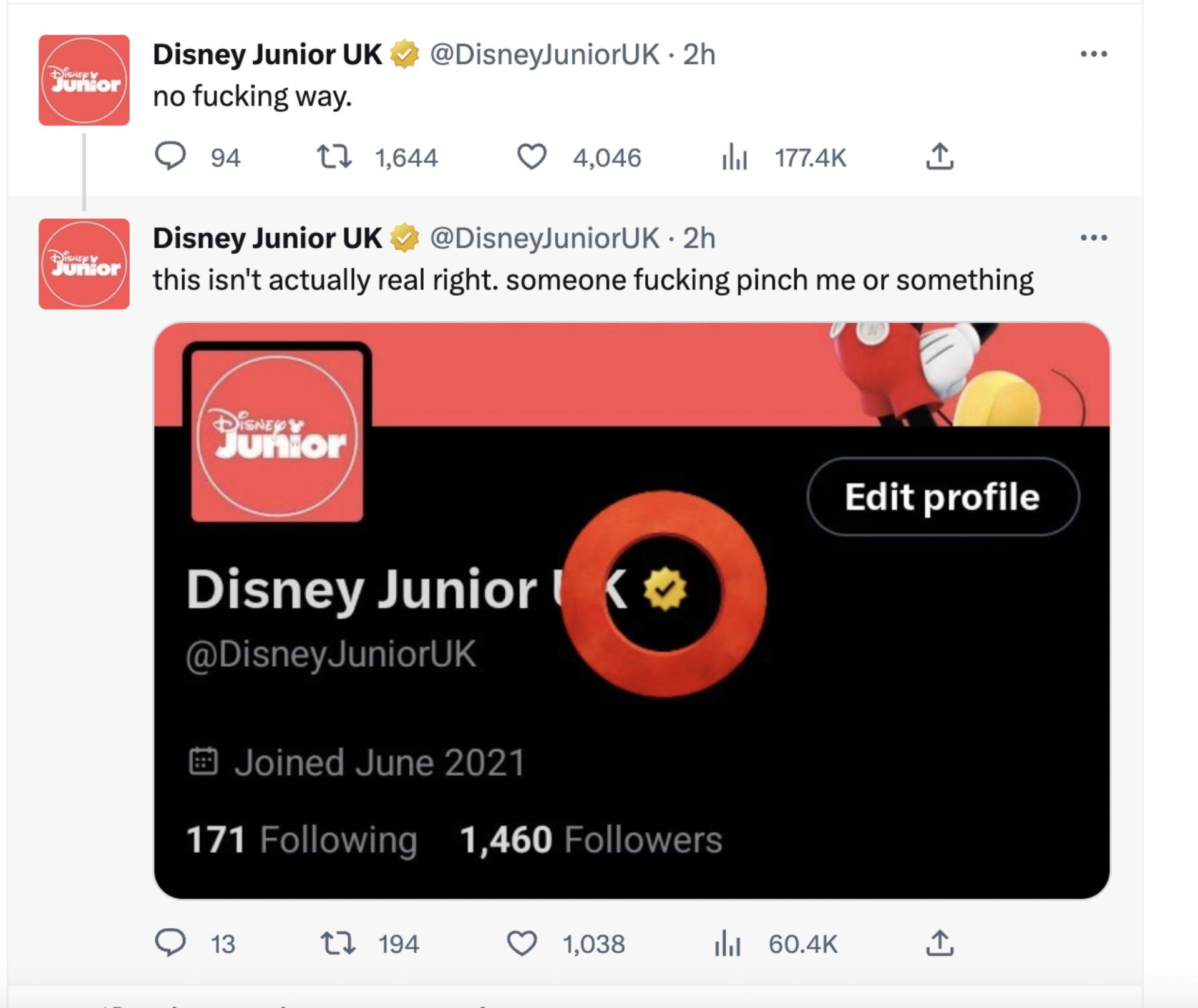 Twitter Gave a Fake Disney Junior Account That Uses Racial Slurs a Gold Checkmark Verification