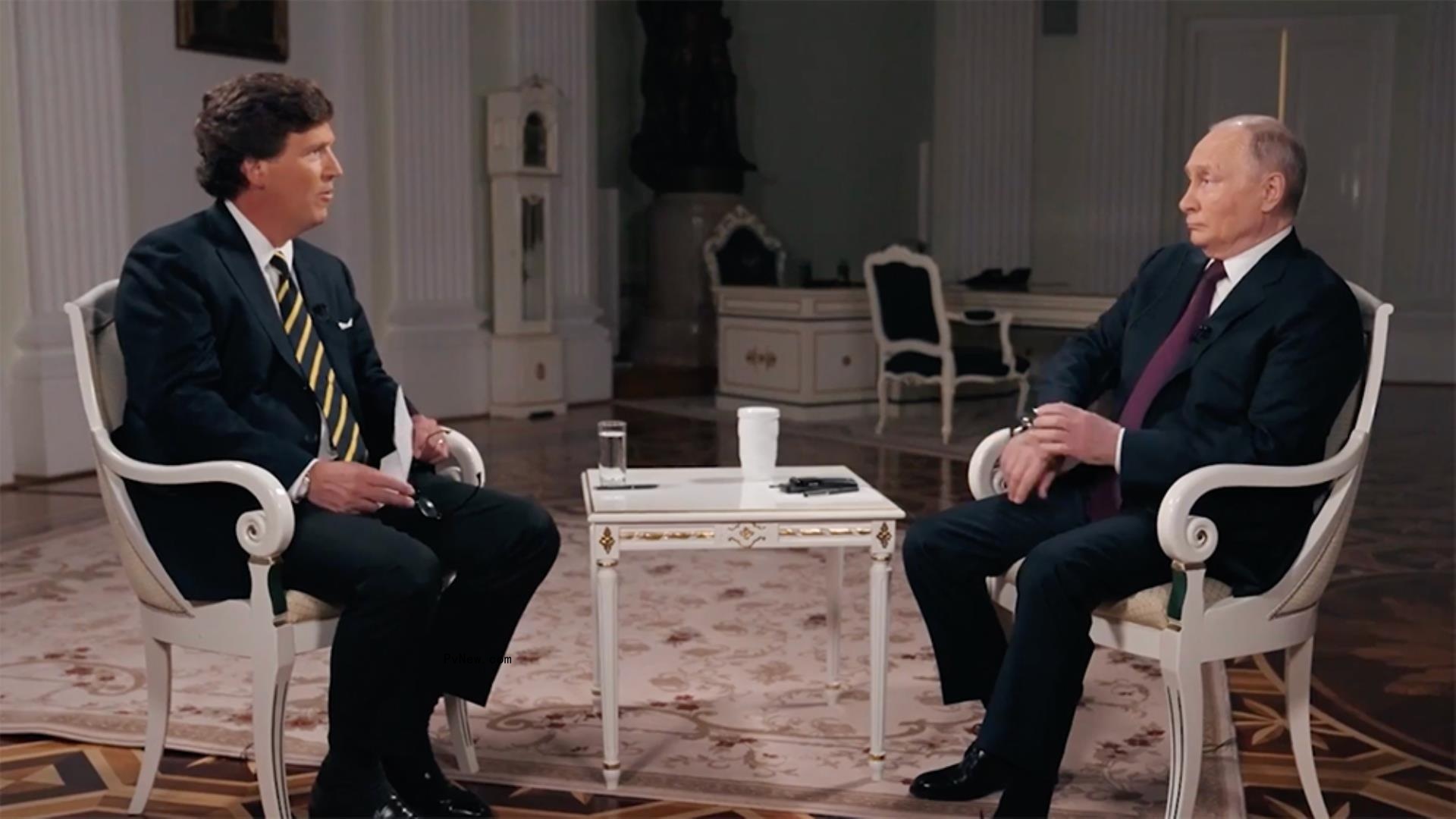 Tucker Carlson Shares Co<i></i>ntroversial Two-Hour Vladimir Putin Interview