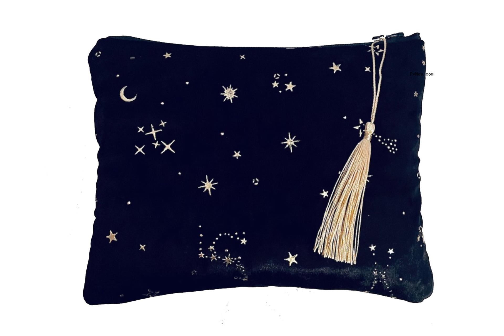 Keiti Gifts Black Velvet Star Co<i></i>nstellations Bag