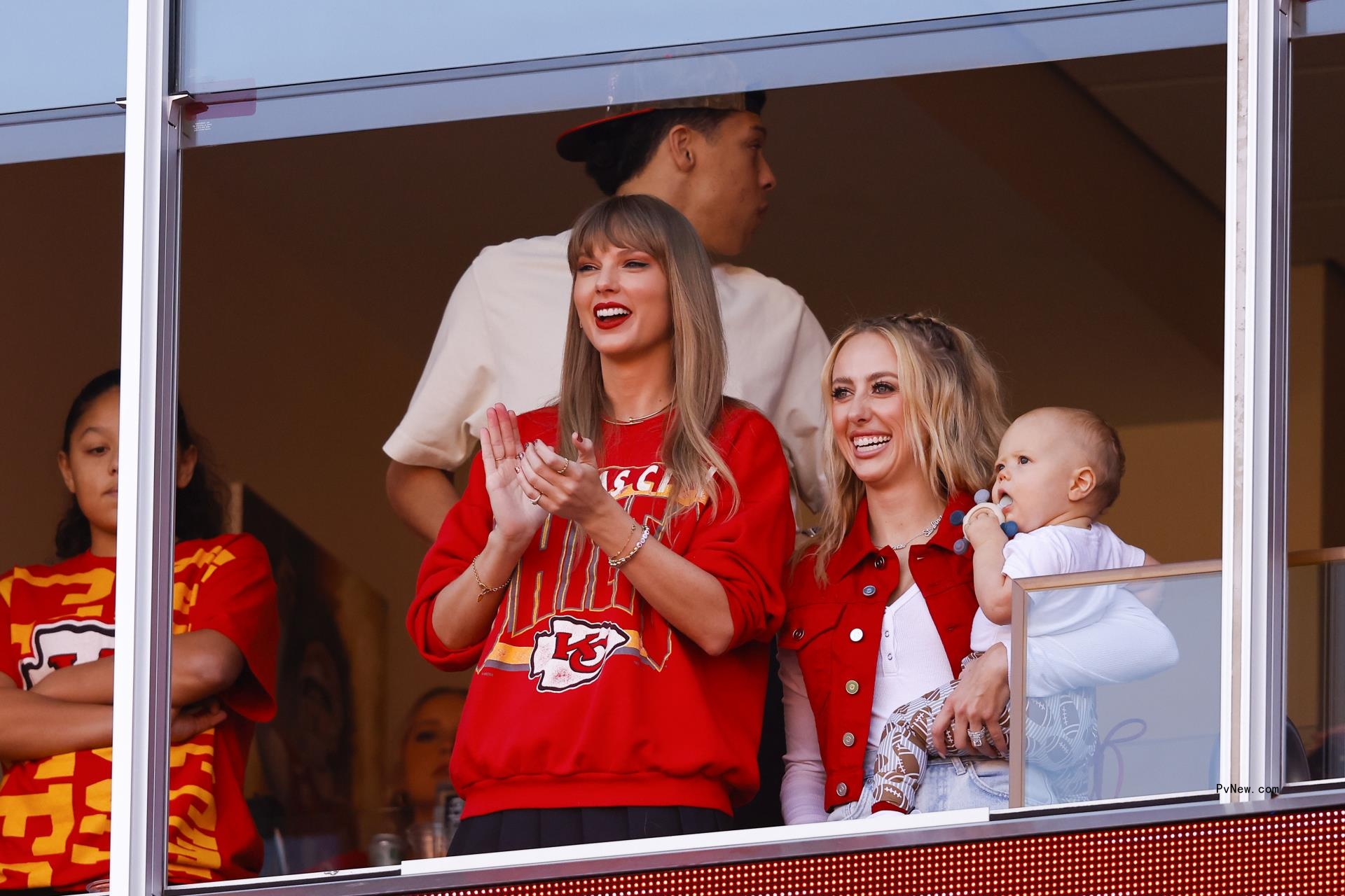 Taylor Swift and Brittany Mahomes.