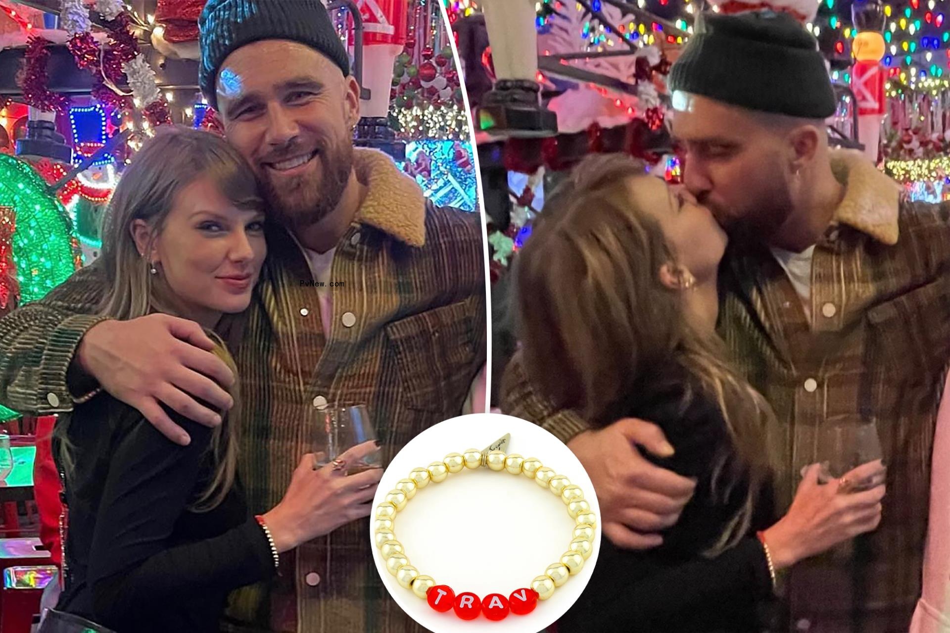 Taylor Swift doubles down on sweet Travis Kelce nickname with custom bracelet at Kansas City holiday party