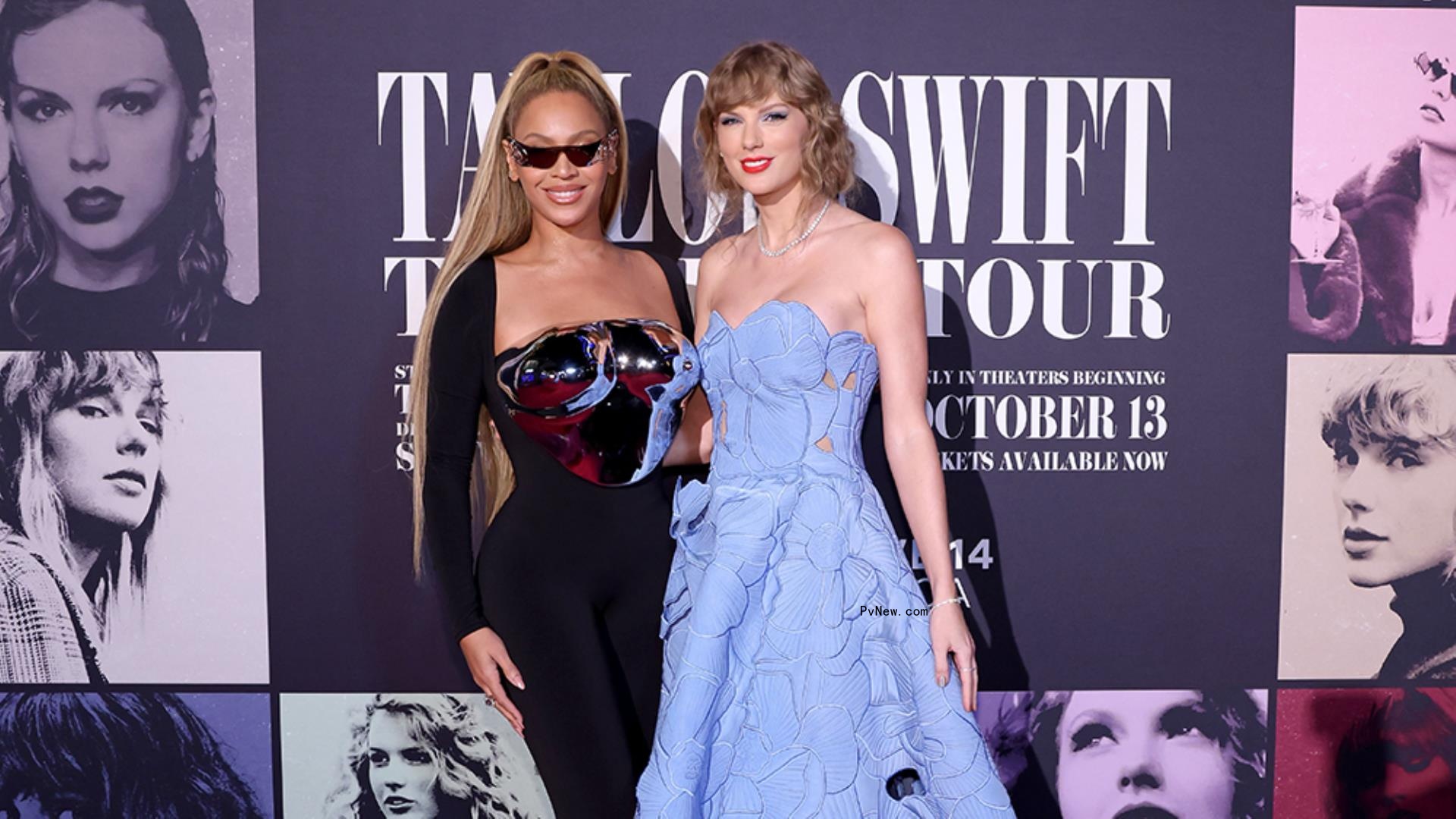 Taylor Swift Calls Beyoncé ‘Guiding Light Throughout My Career’ After Surprise Visit to ‘Eras Tour’ Movie Premiere