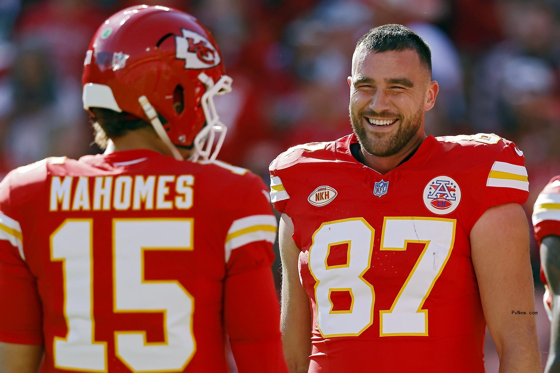 Travis Kelce and Patrick Mahomes