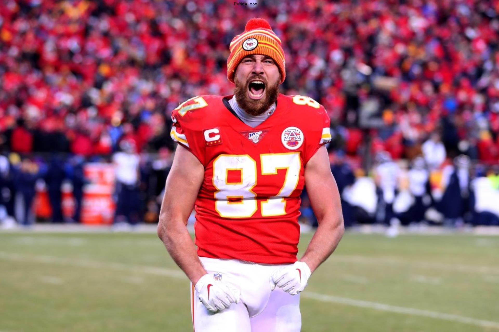Travis Kelsey in his Kansas City Chiefs uniform.