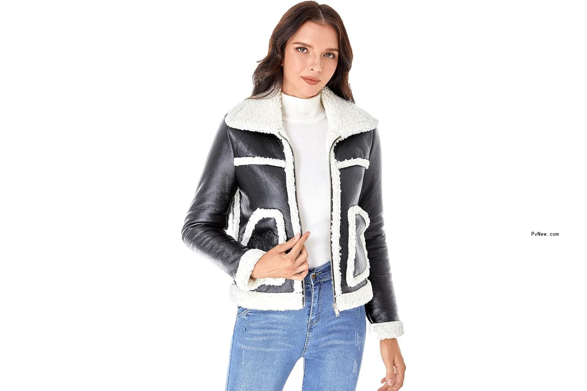 Diashiny Faux Shearling Jacket