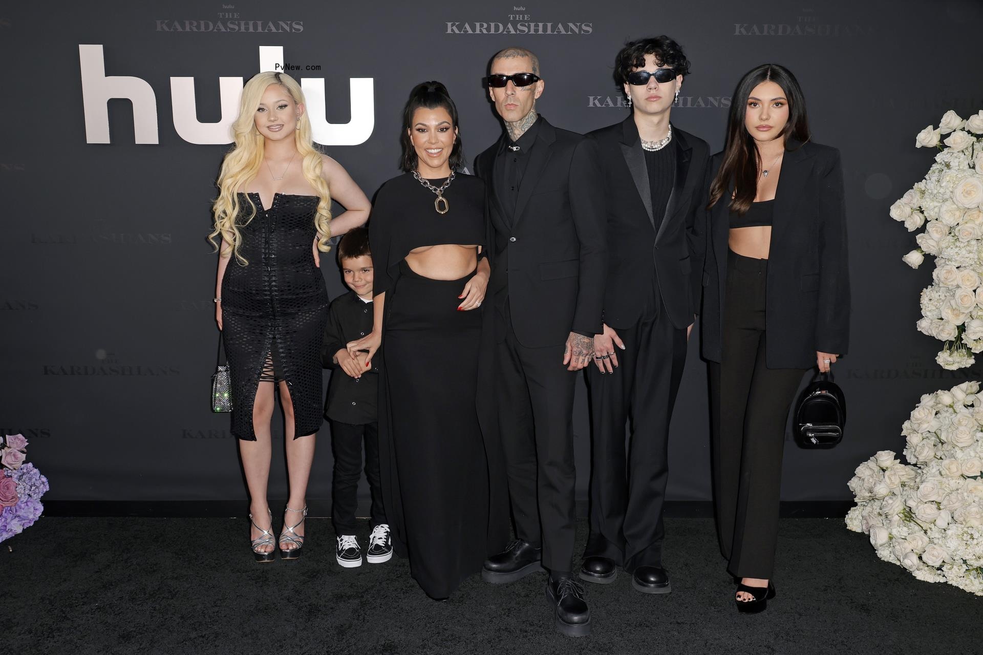 Alabama Barker, Reign Disick, Kourtney Kardashian, Travis Barker, Landon Barker and Atiana De La Hoya