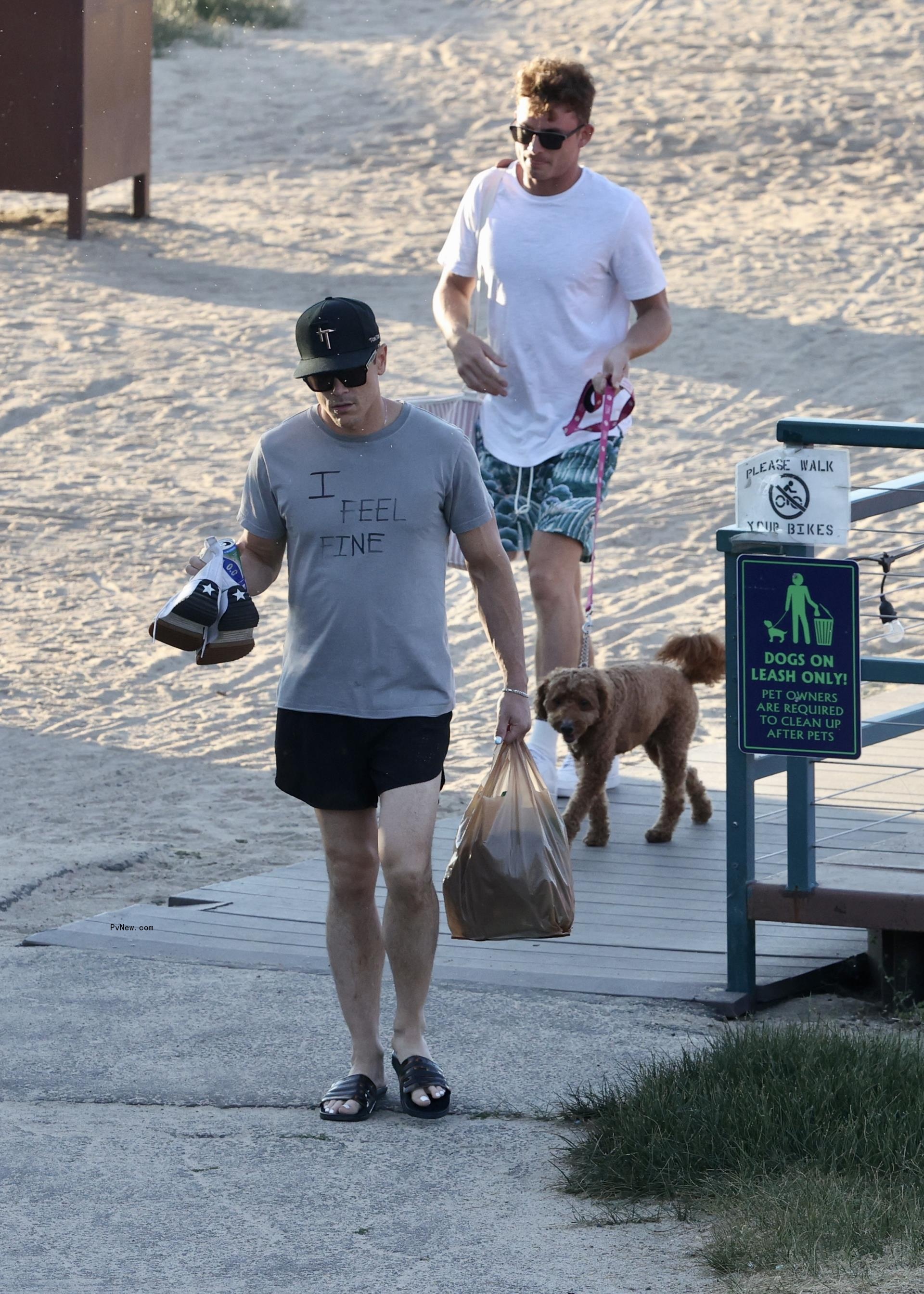 Tom Sandoval and James Kennedy on the beach