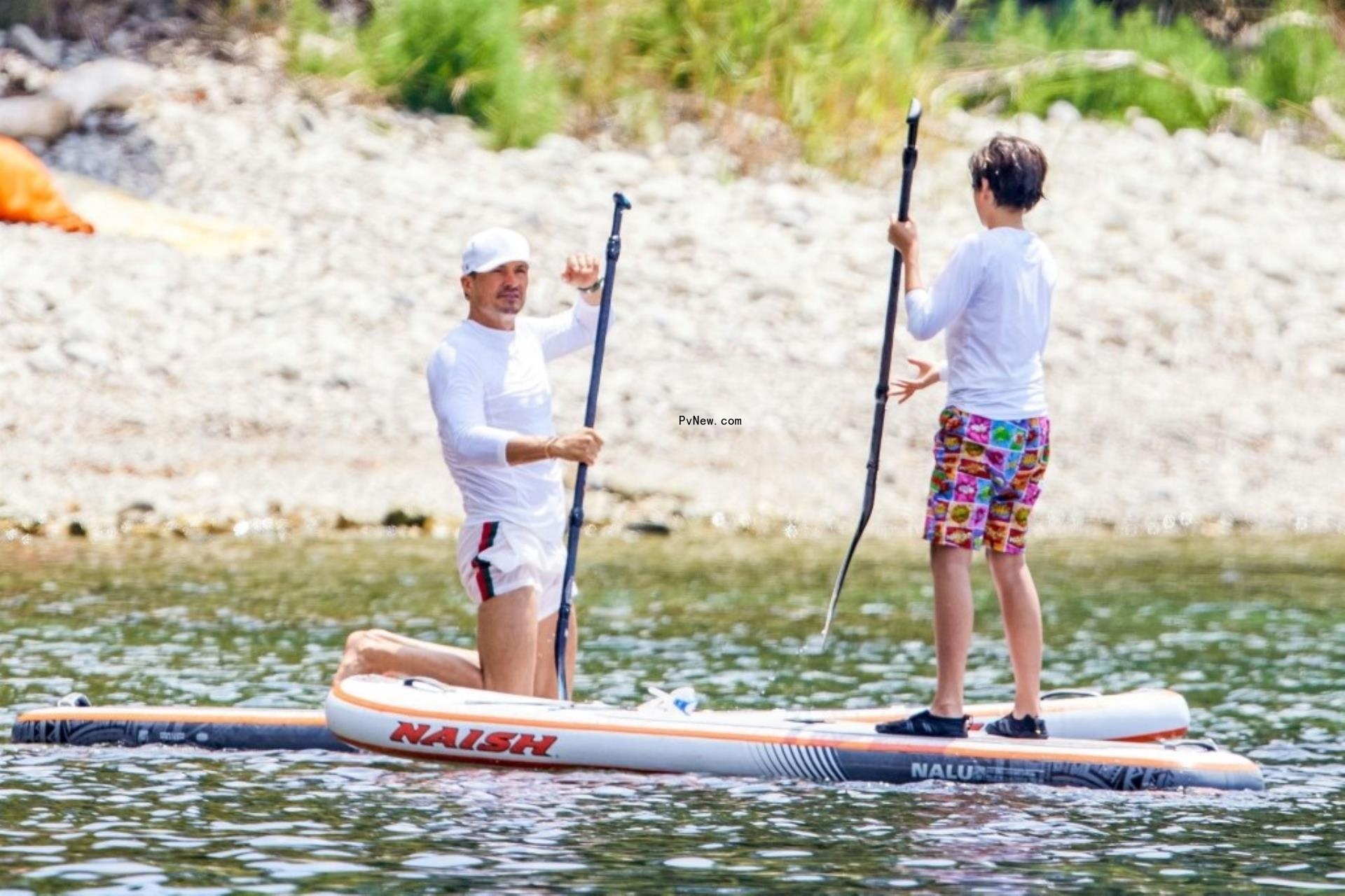 Orlando Bloom and son Flynn