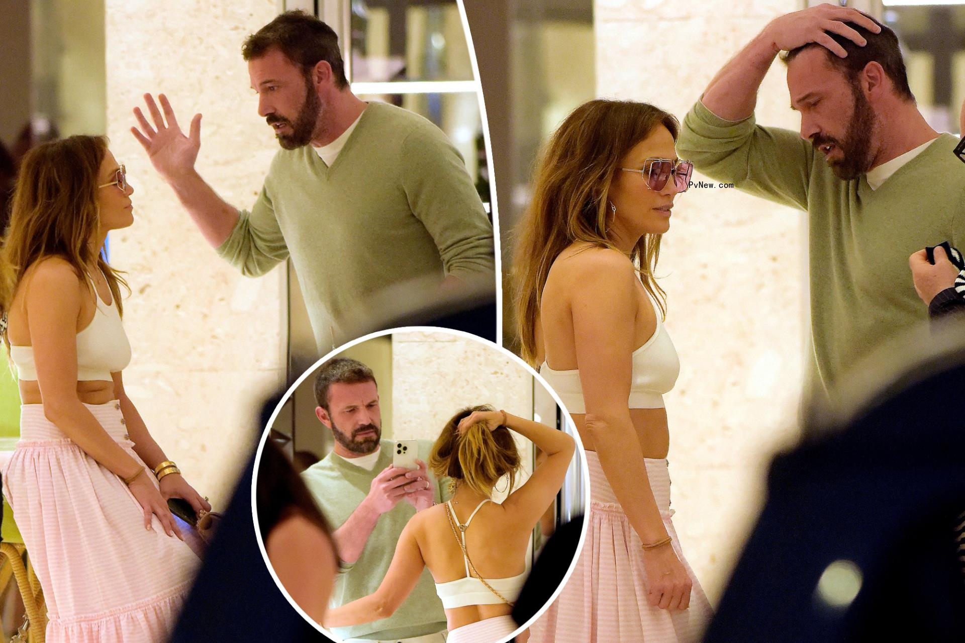 Grumpy Ben Affleck begrudgingly takes Jennifer Lopez’s photo after tense co<i></i>nvo in St. Barts