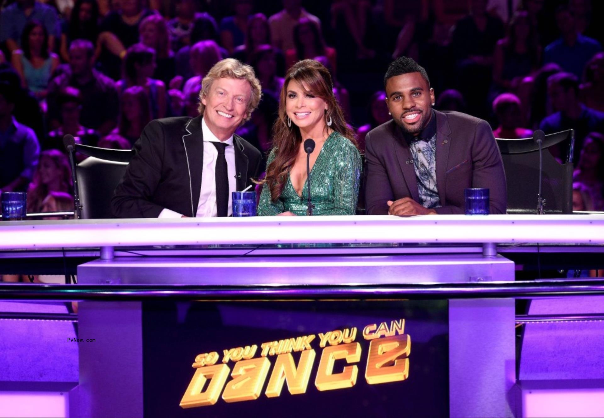 A photo of Nigel Lythgoe and Paula Abdul