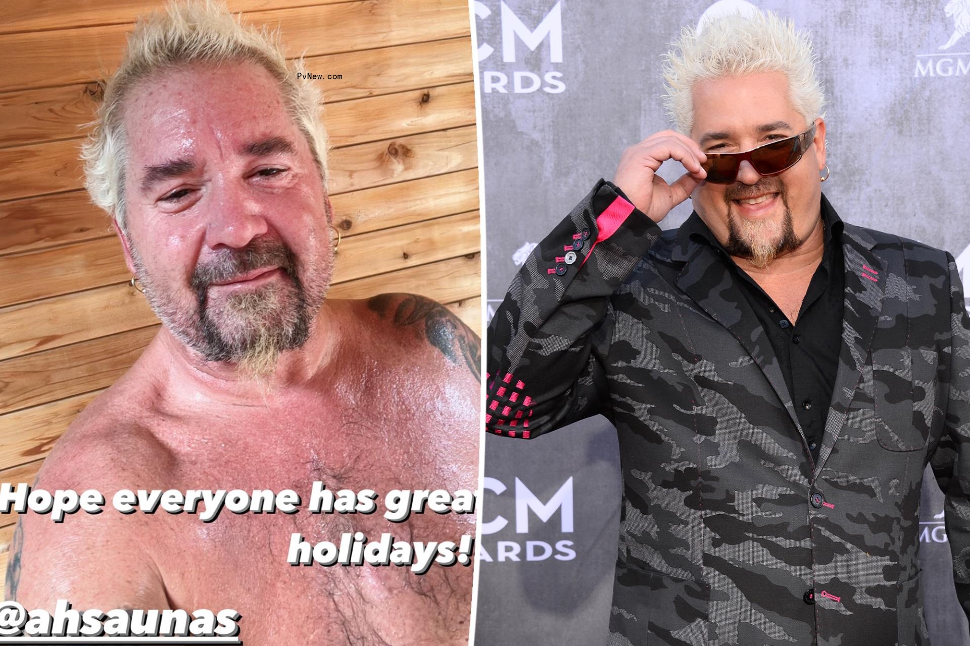 Guy Fieri shares sweaty, shirtless sauna selfie after ‘last workout’ of 2023