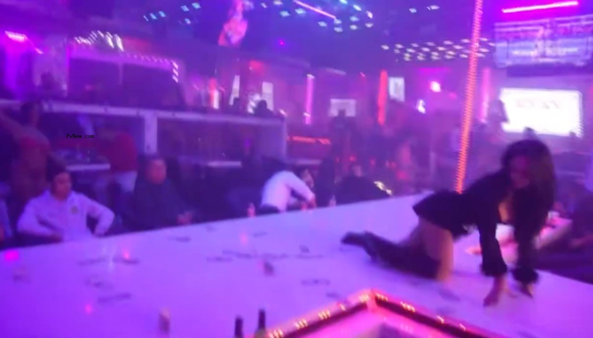 Angelina Pivarnick dancing o<i></i>nstage at a strip club