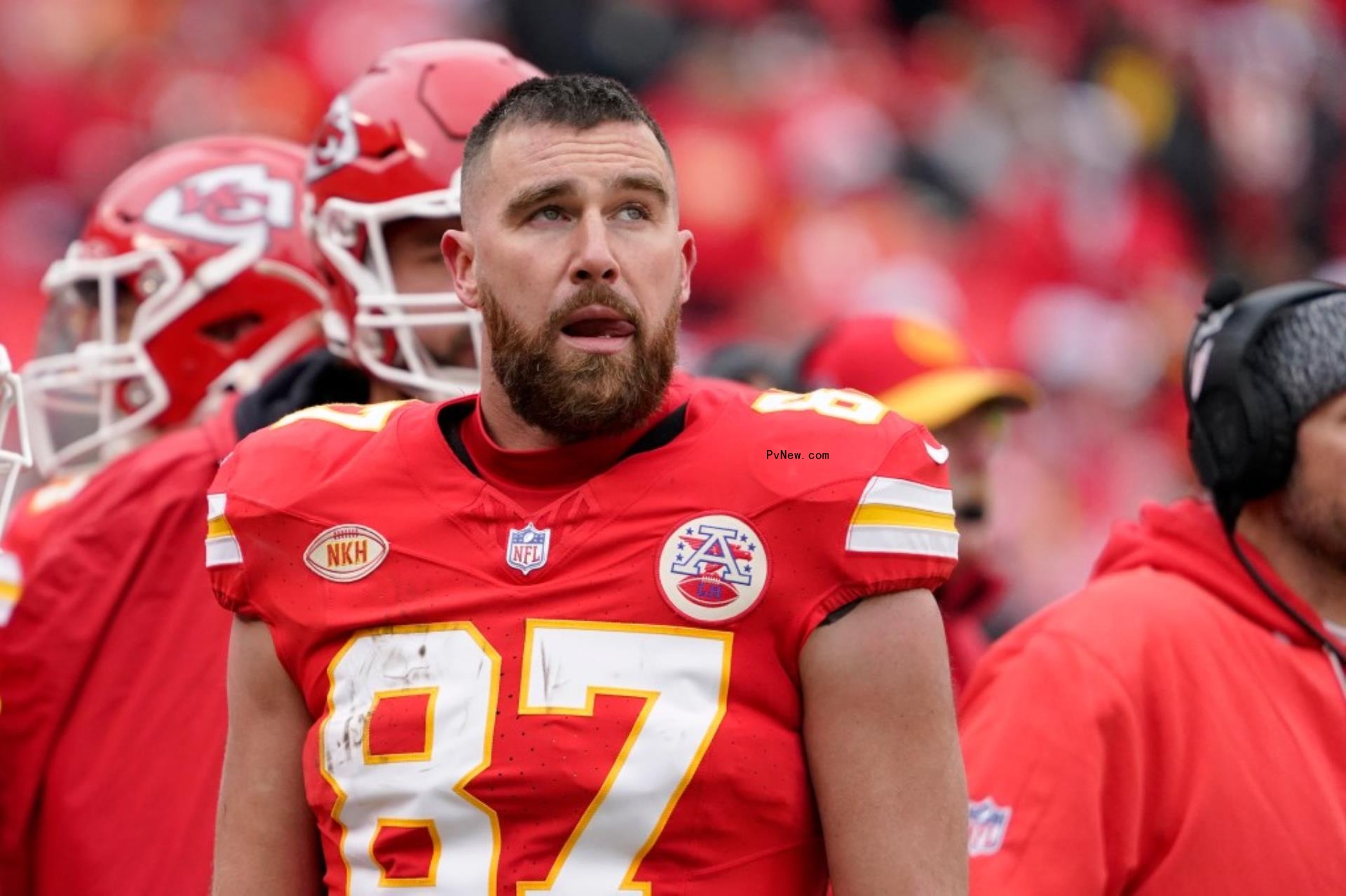 Kansas City Chiefs tight end Travis Kelce in uniform