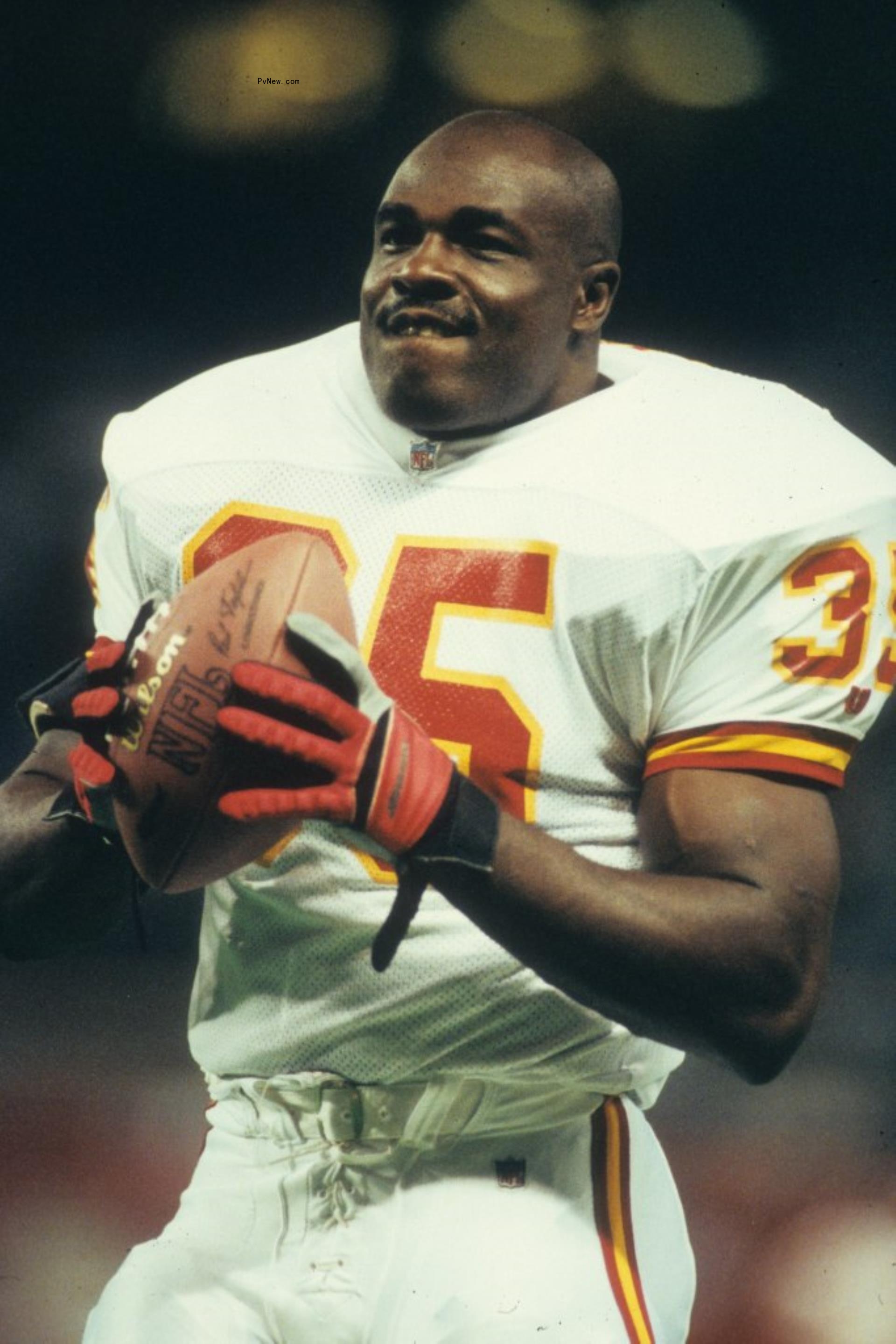 Christian Okoye in his Chiefs uniform