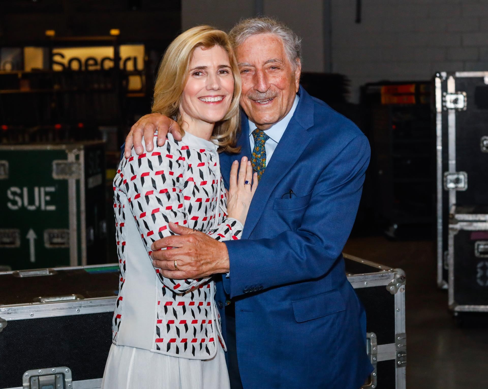 Tony Bennett and Susan Benedetto in 2019 backstage at Madison Square Garden.
