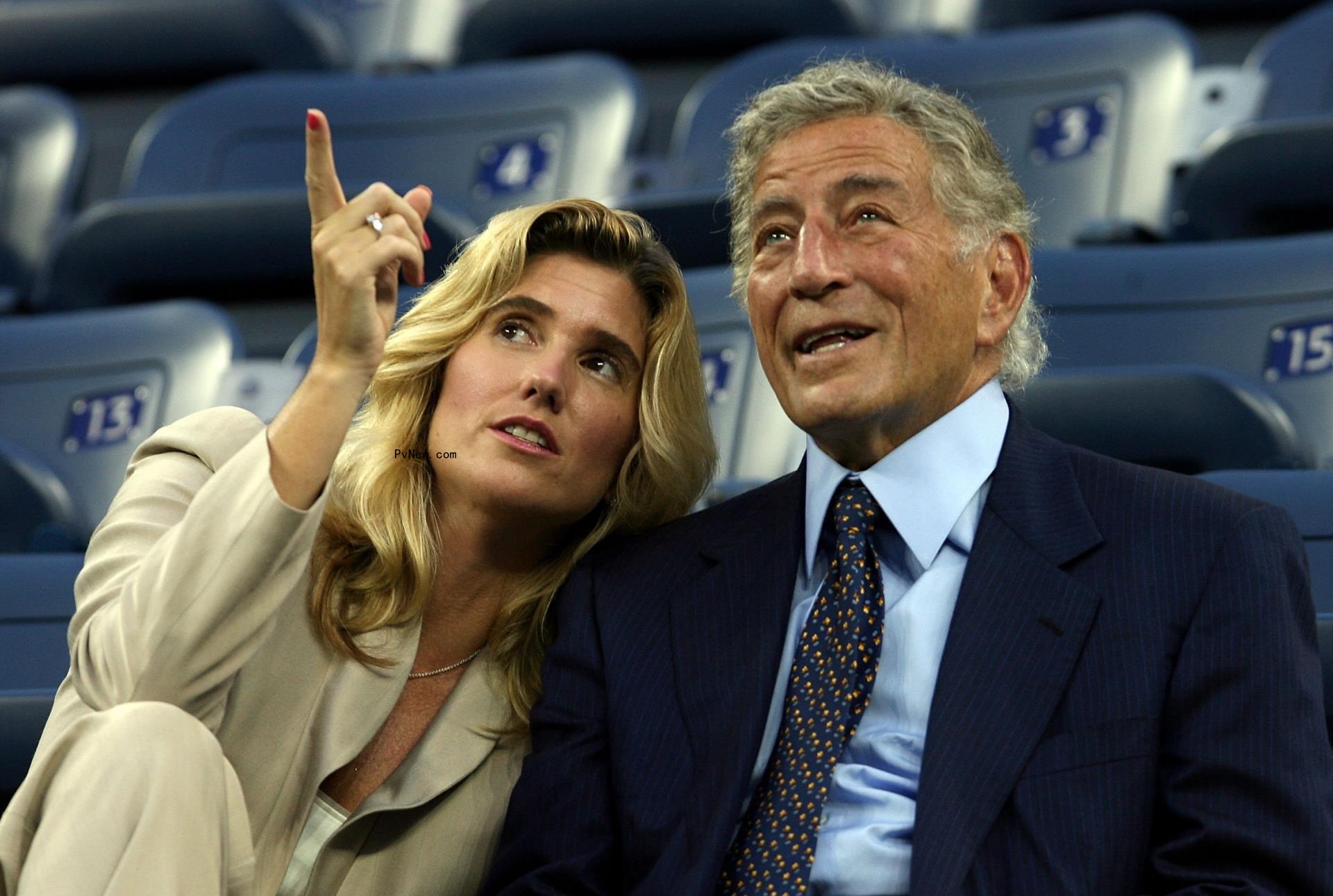 Tony Bennett and Susan Benedetto at the 2006 US Open.