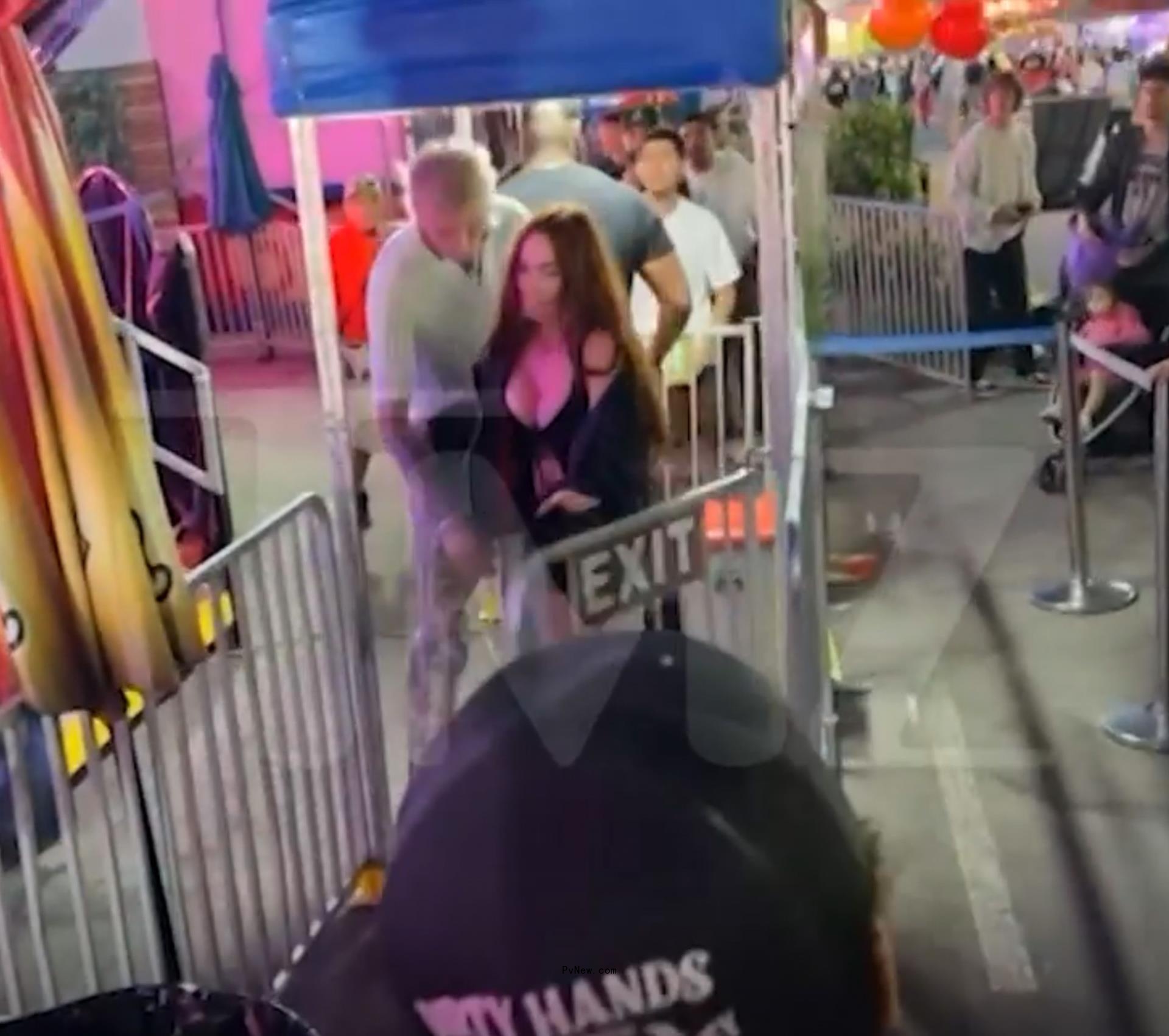 Grabs from the MGK fight at the OC Fair.
