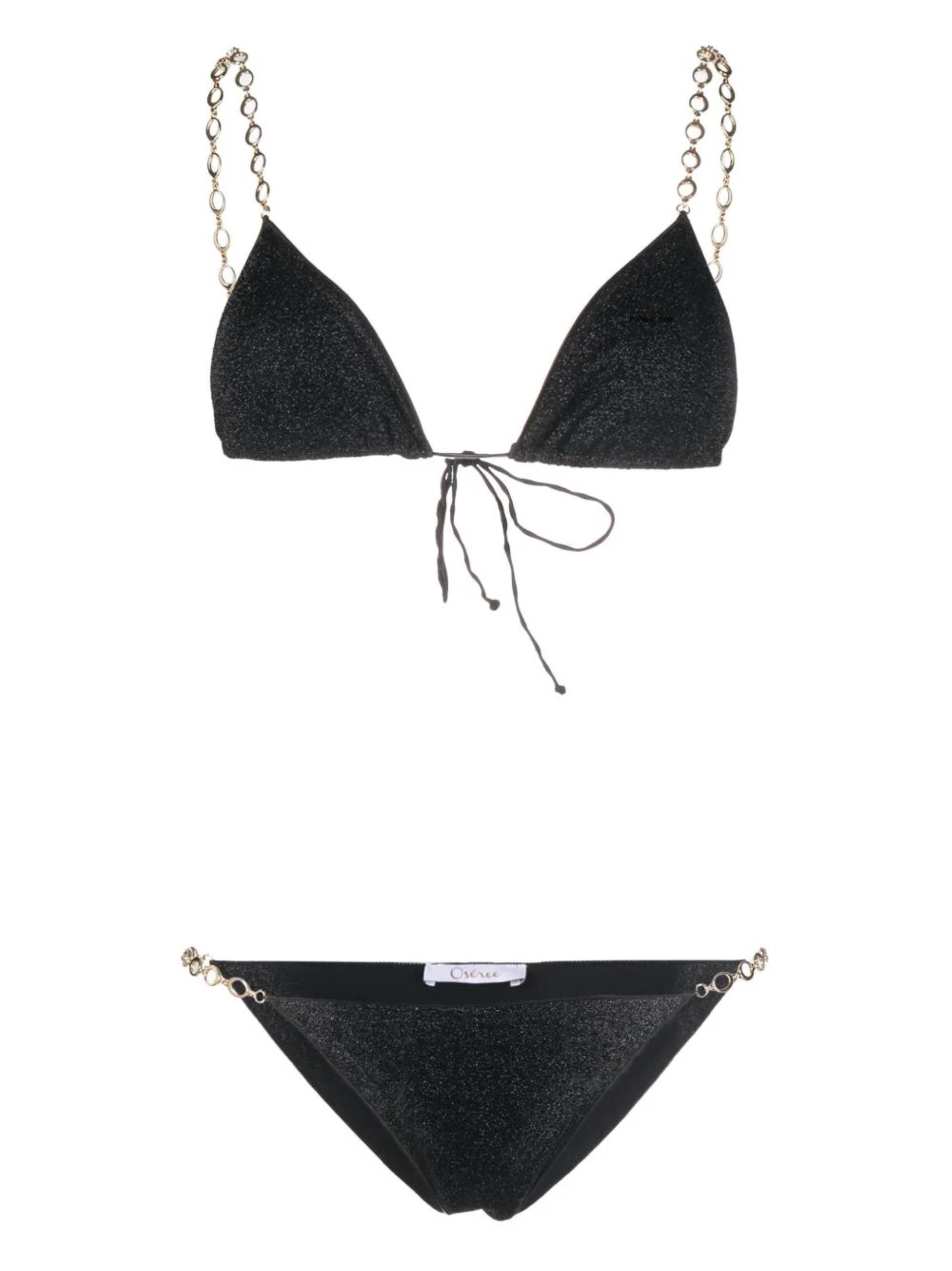 Oséree Chain-l<i></i>ink Detail Lurex Bikini