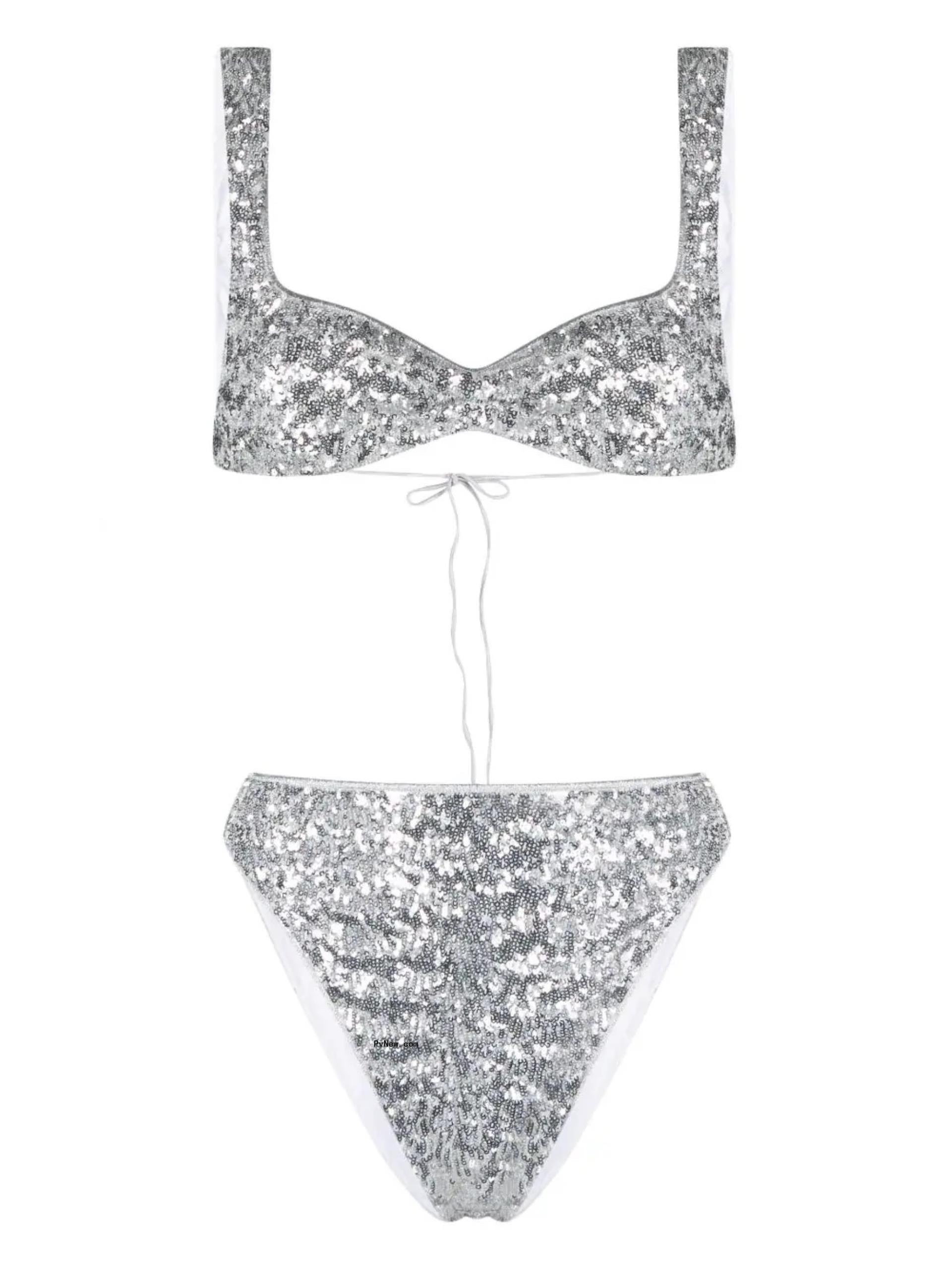 Oséree Sequin-Embellished Bikini