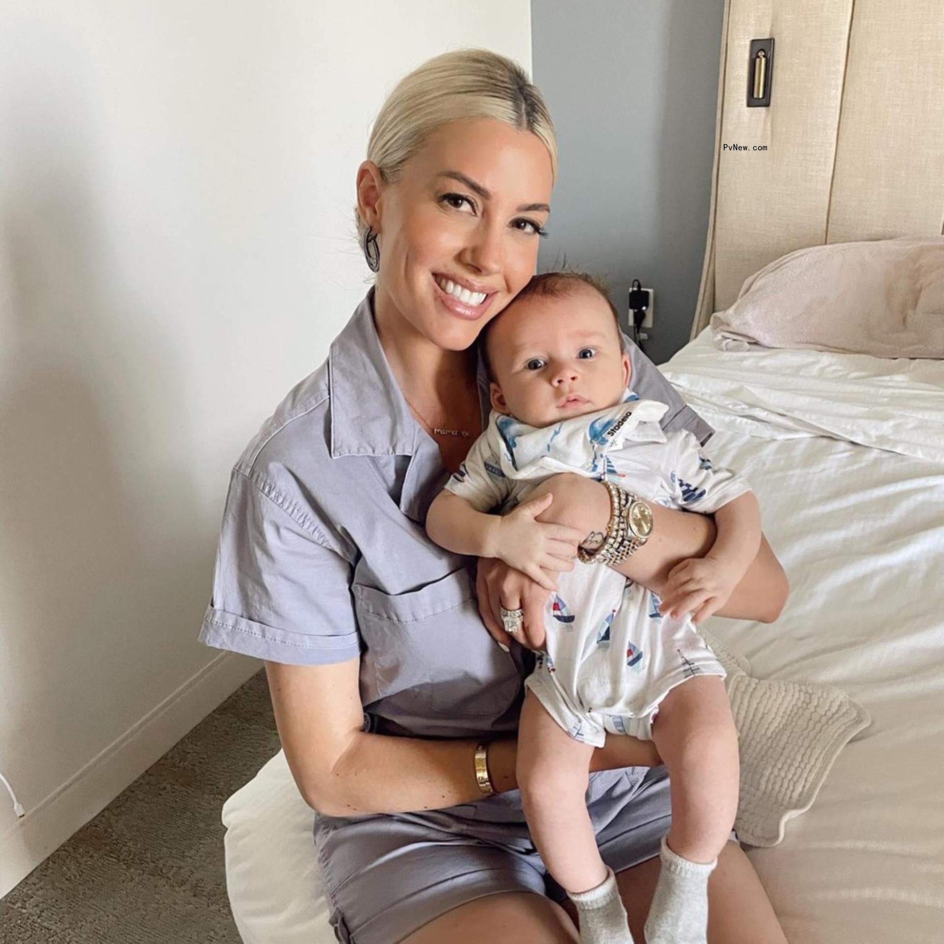 Heather Rae Young with her son Tristan.