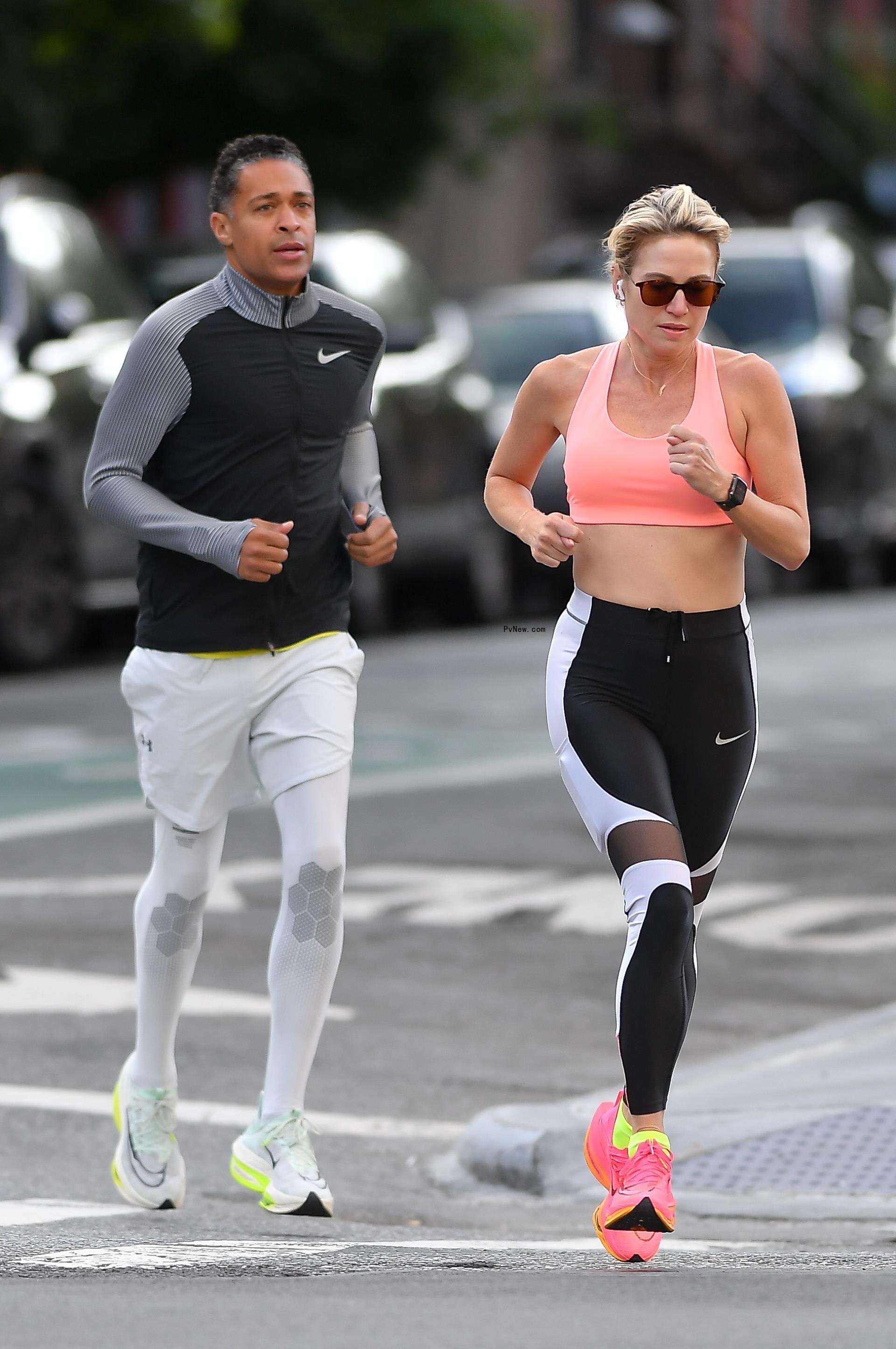 Amy and TJ running