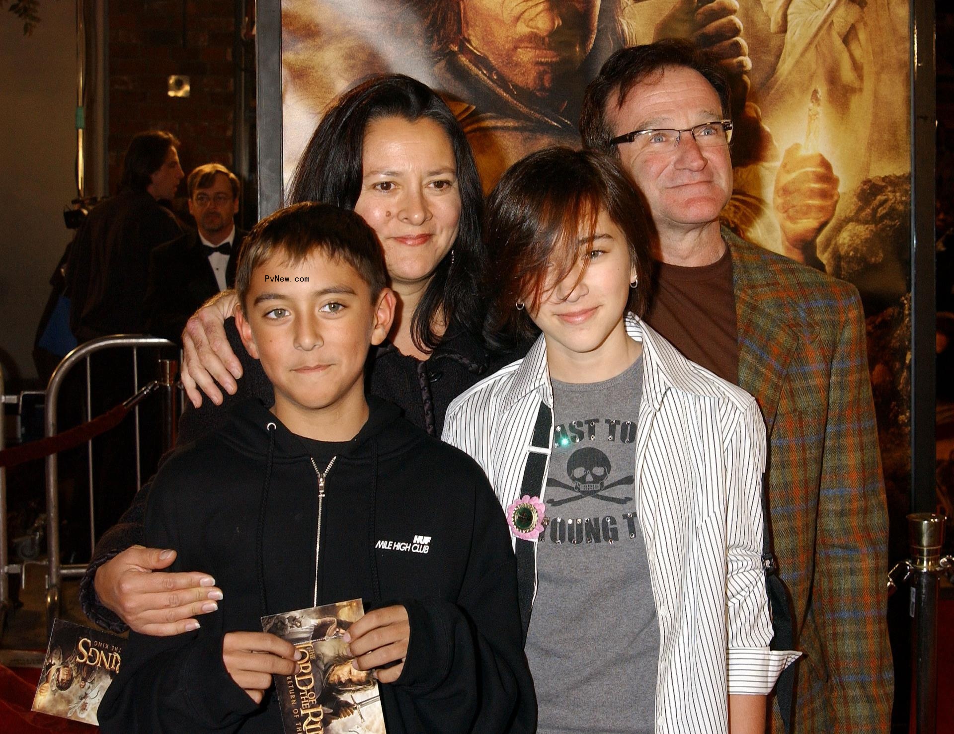 Robin Williams and family at