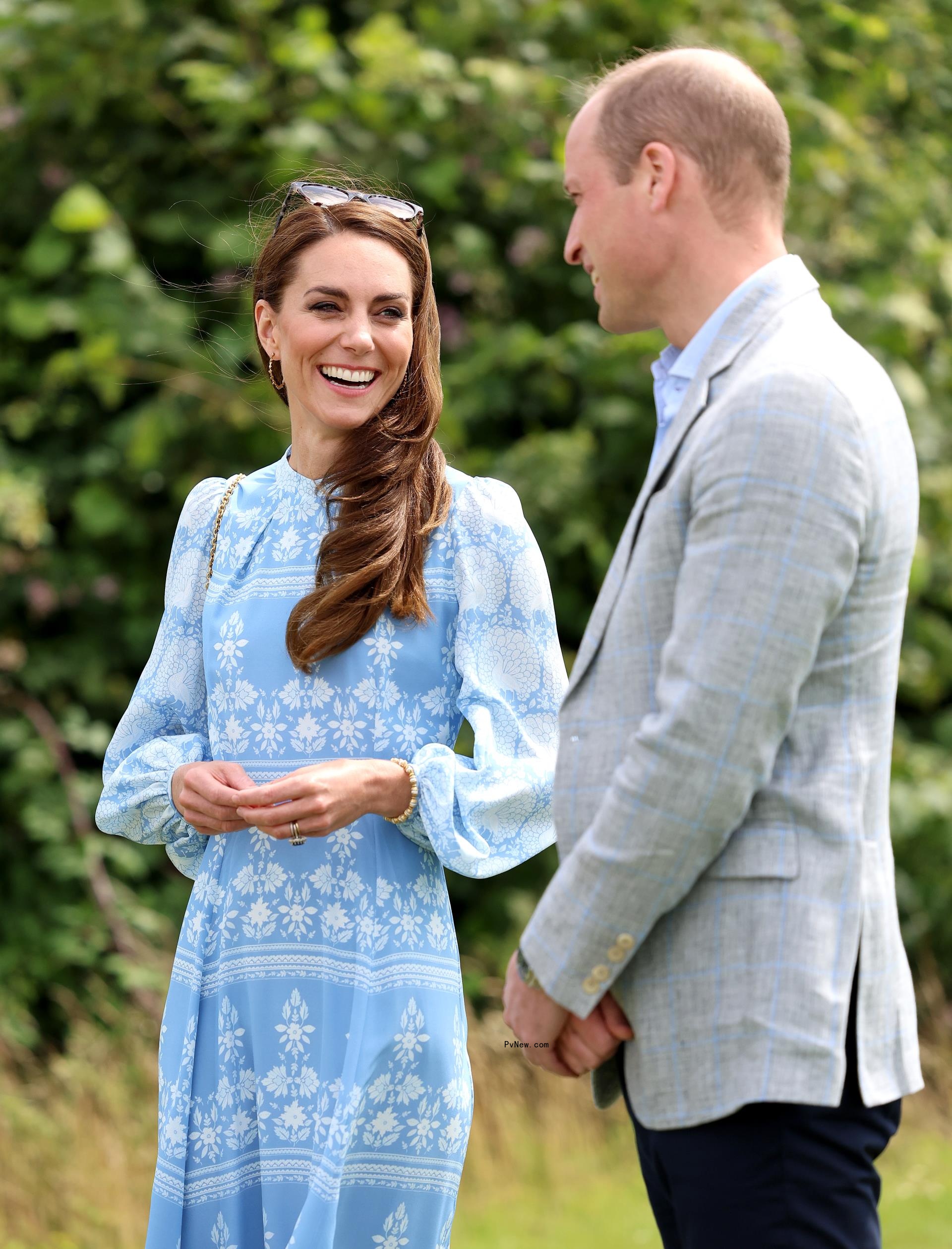 Kate Middleton and Prince William at a charity polo game in July 2023.