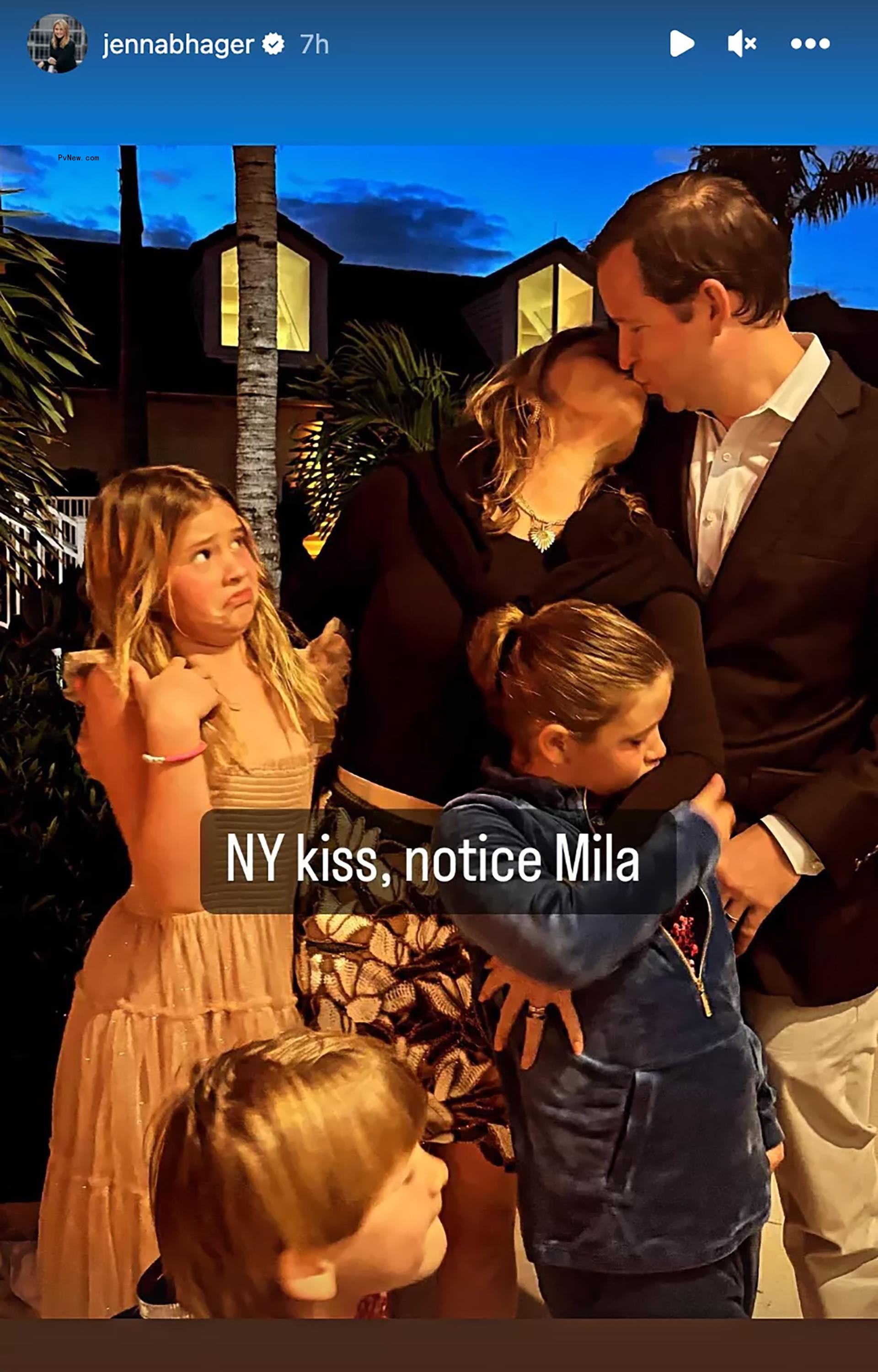 Jenna Bush Hager and Henry Hager posing with their three children
