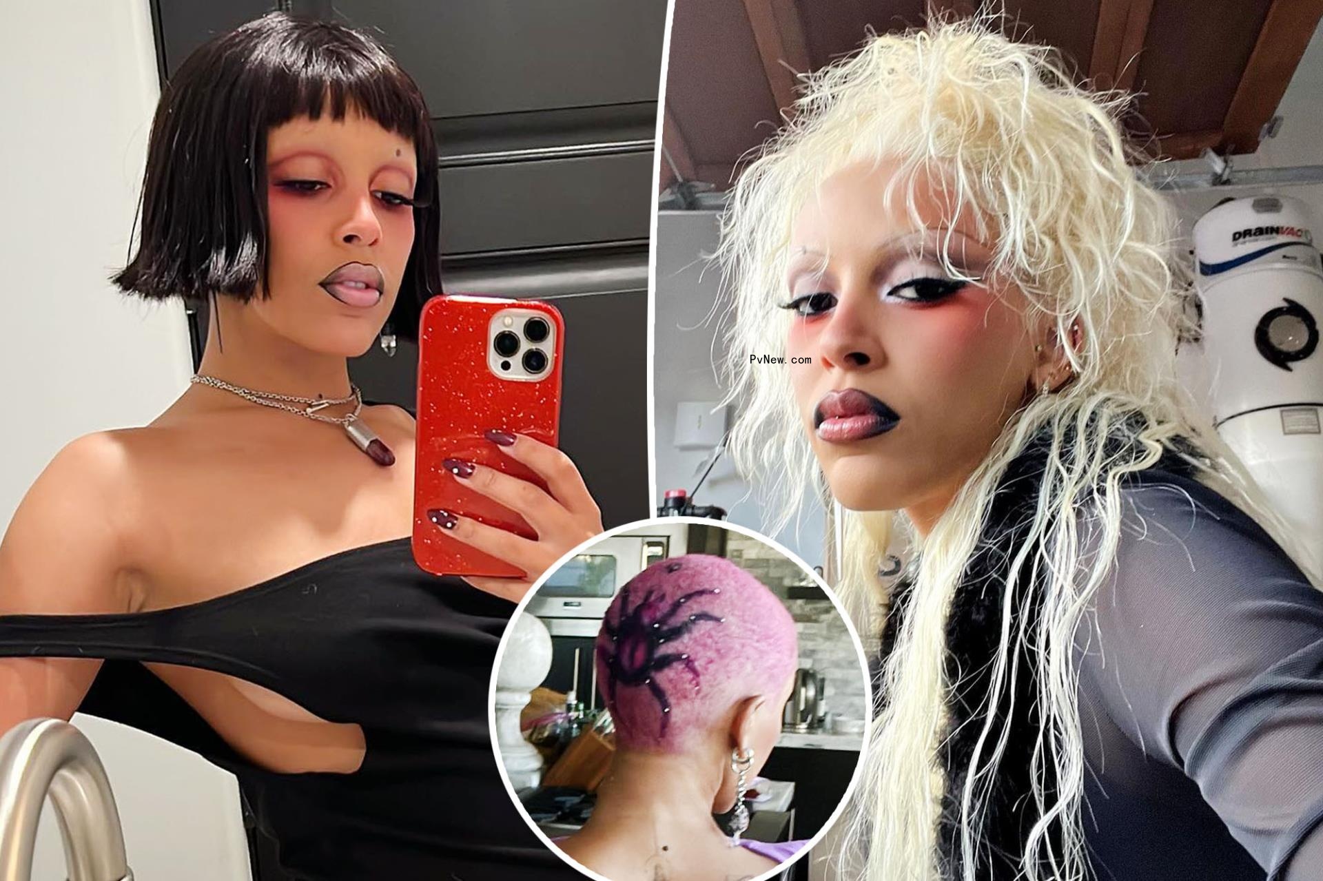 Doja Cat shocks fans with spider-themed buzzcut: ‘The devil has got her’