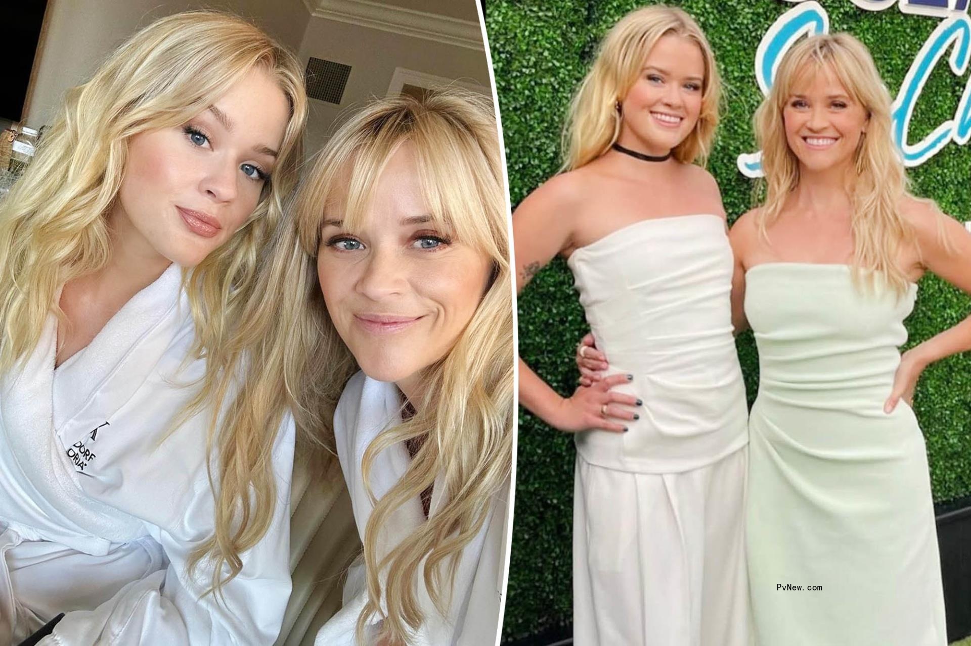 Reese Witherspoon and look-alike daughter Ava twin in strapless styles: ‘Perfect duo’