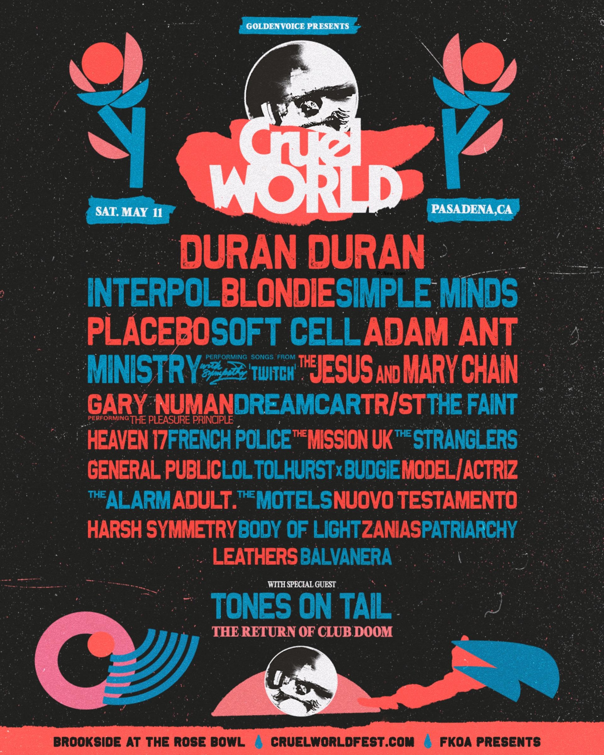Duran Duran, Blondie, Simple Minds, Interpol to Headline 2024 Cruel World Festival