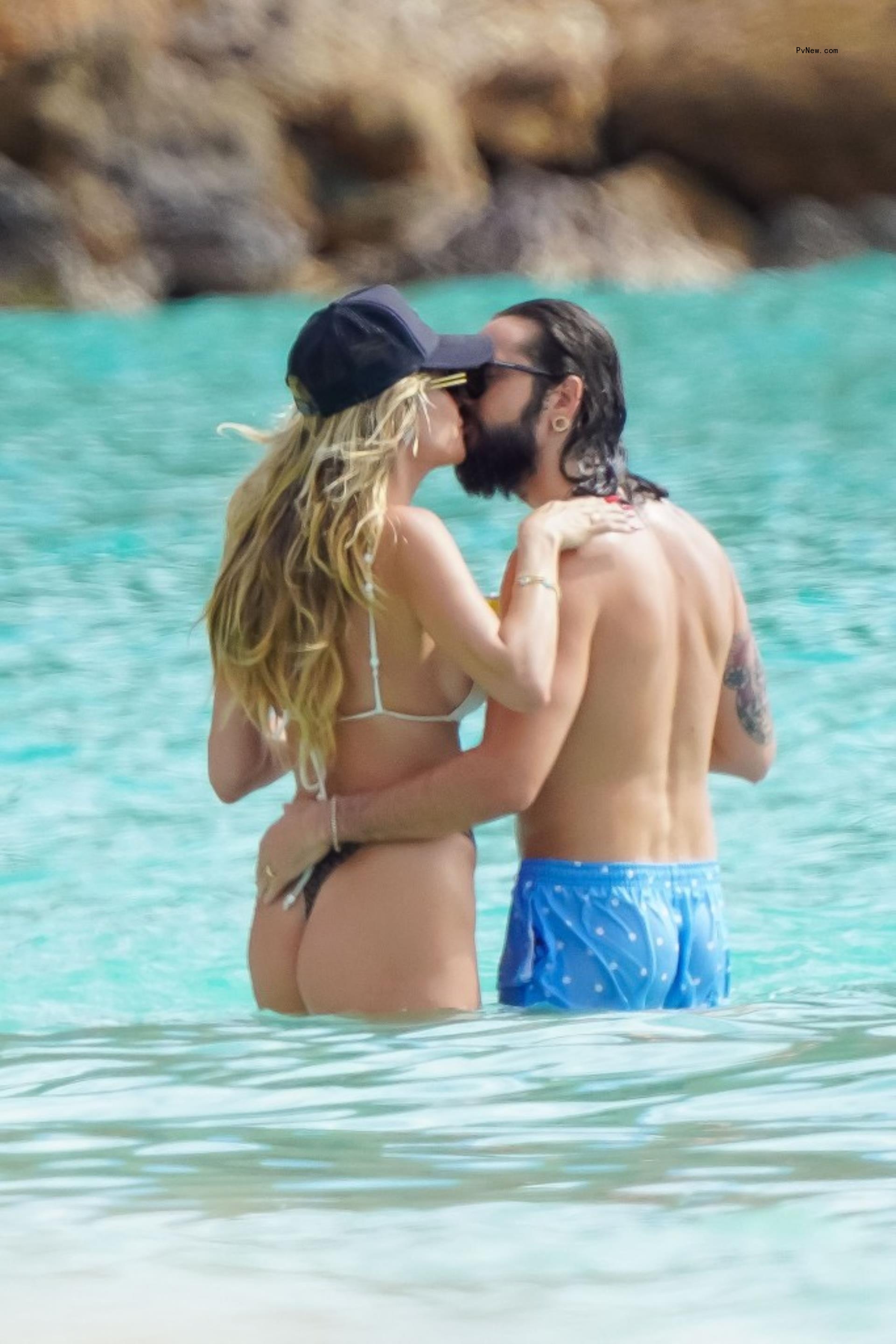 Heidi Klum and Tom Kaulitz in St. Barts.