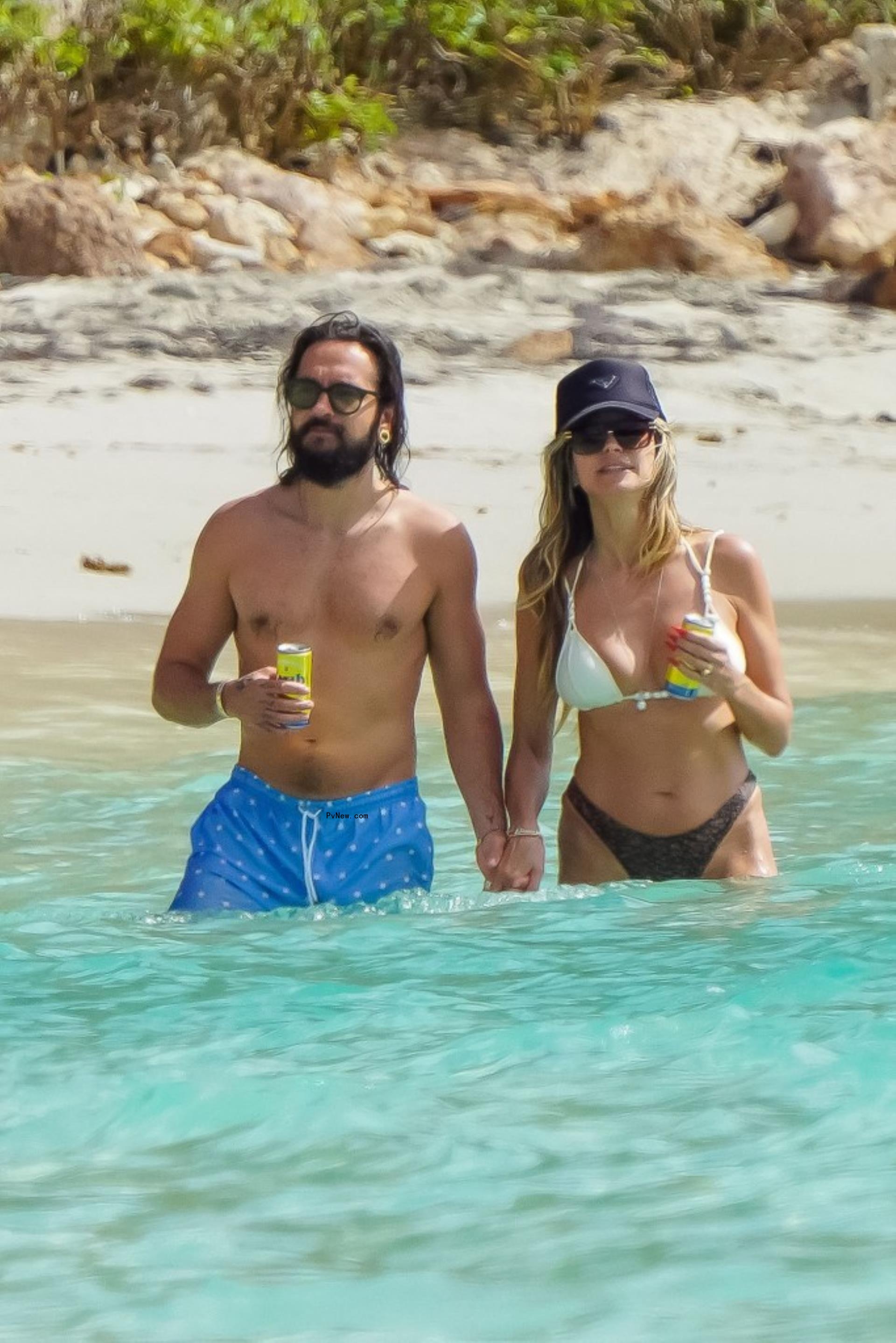 Heidi Klum and Tom Kaulitz in St. Barts.