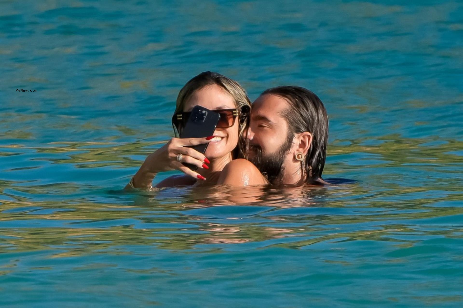 Heidi Klum and Tom Kaulitz in St. Barts.